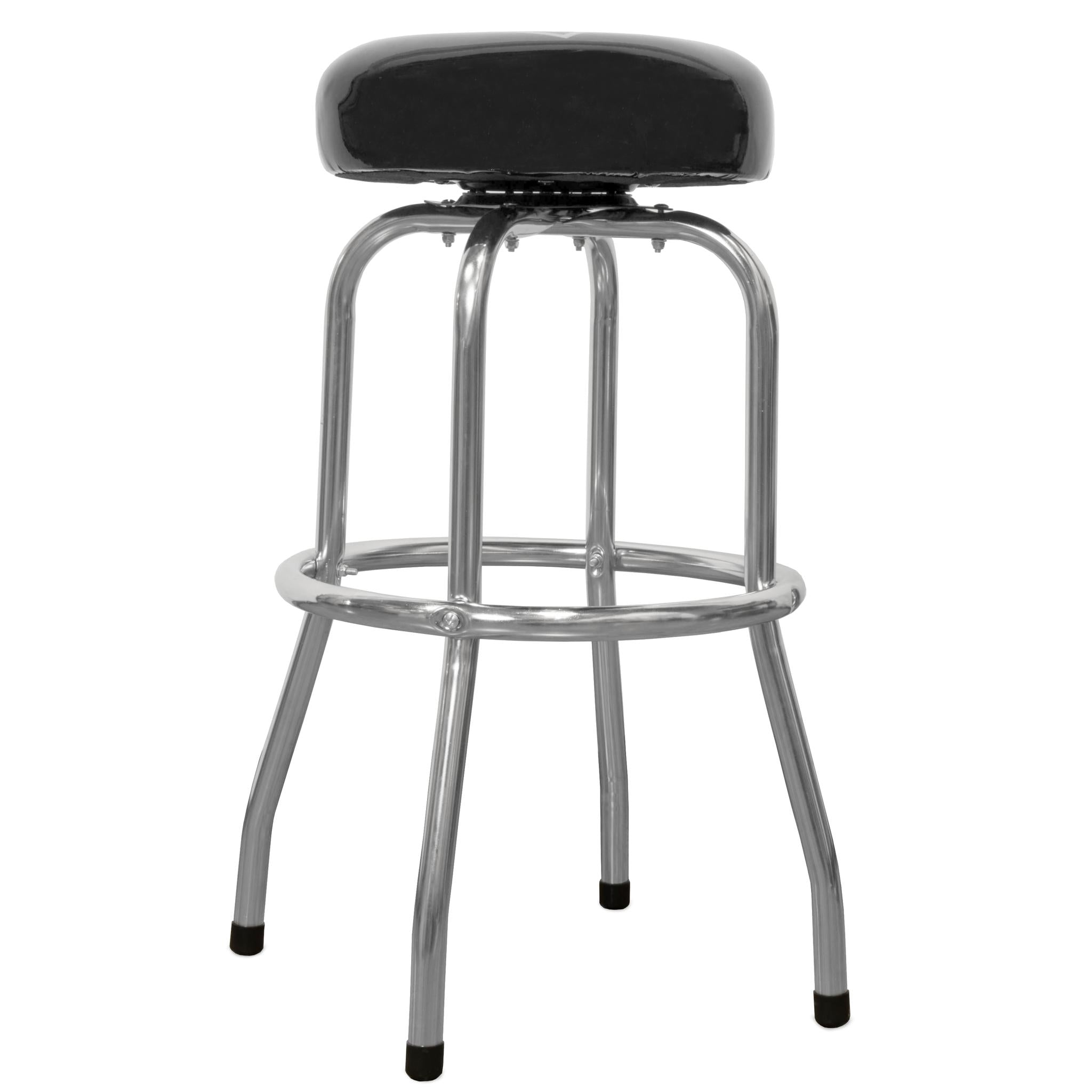 WEN GG7316 Heavy Duty 300 lb Capacity Chrome Plated Adjustable Shop Bar Stool for Garage, Workshop & Industrial Use
