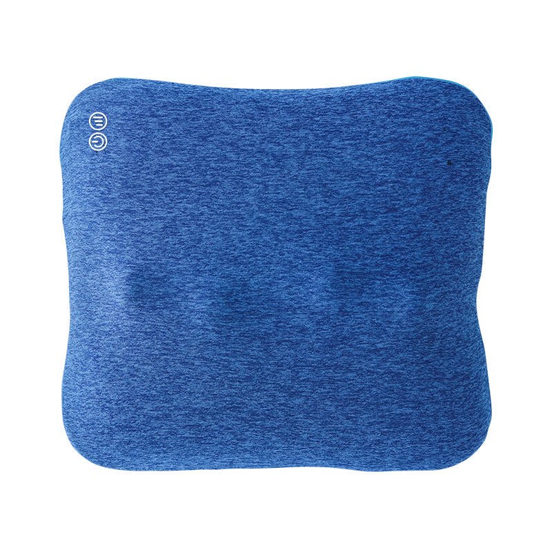 Bravo Shiatsu 4D Kneading Deep Tissue Massage Pillow - Grey Blue for Neck, Back & Shoulder Pain Relief - Perfect for Home, Office & Car Use