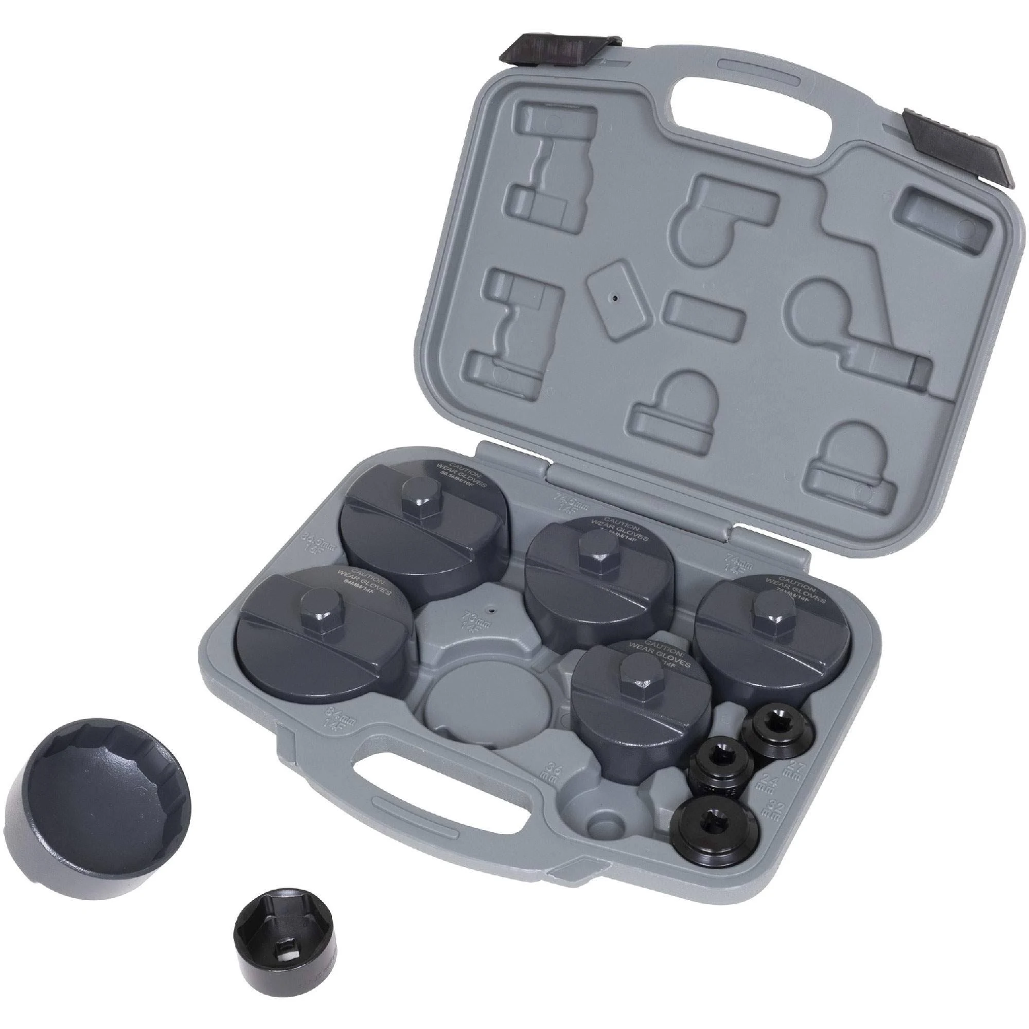 Lisle 62250 10-Piece Oil Filter Wrench and Socket Set - Professional Automotive Tool Kit for DIY Car Maintenance & Oil Changes