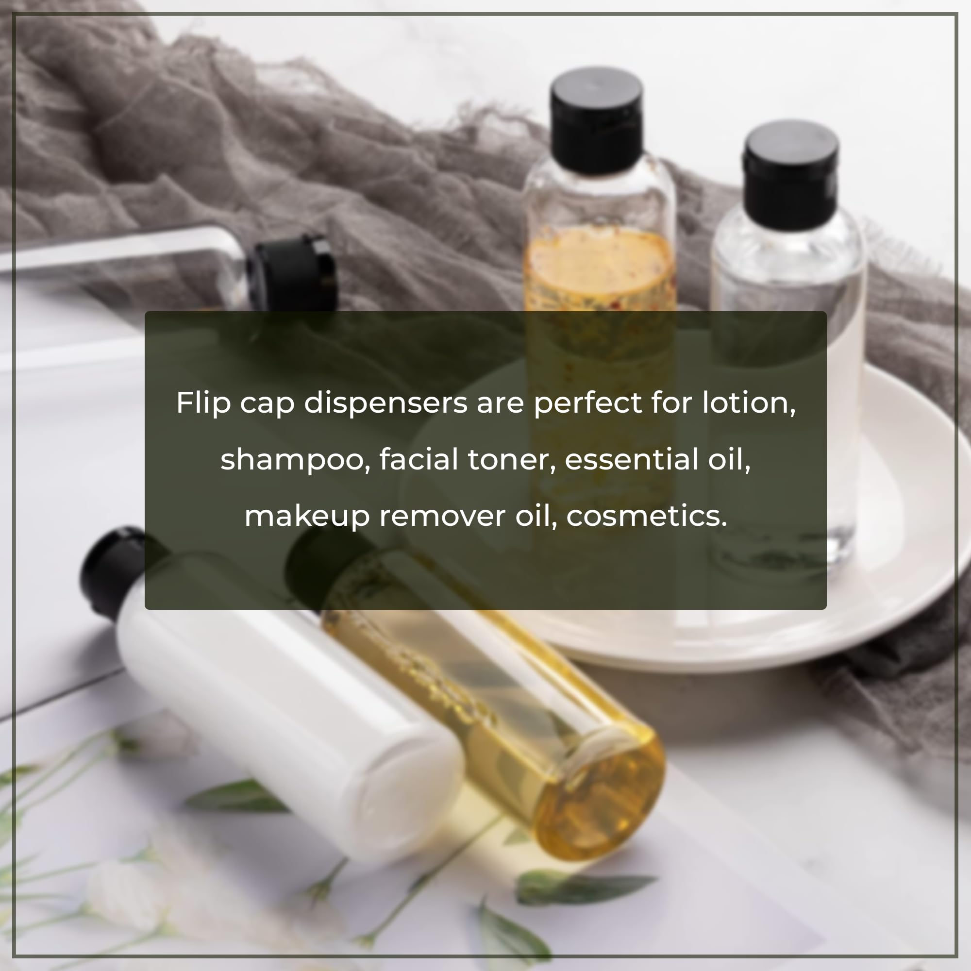 NSB Herbals 100ml Empty Clear Plastic Bottles - 6 Pack Refillable Travel Size Cosmetic Containers with Leak Proof Flip Cap for Toiletries, Shampoo, Lotion, Cream - Perfect for DIY Beauty Products, Travel Essentials & Home Organization
