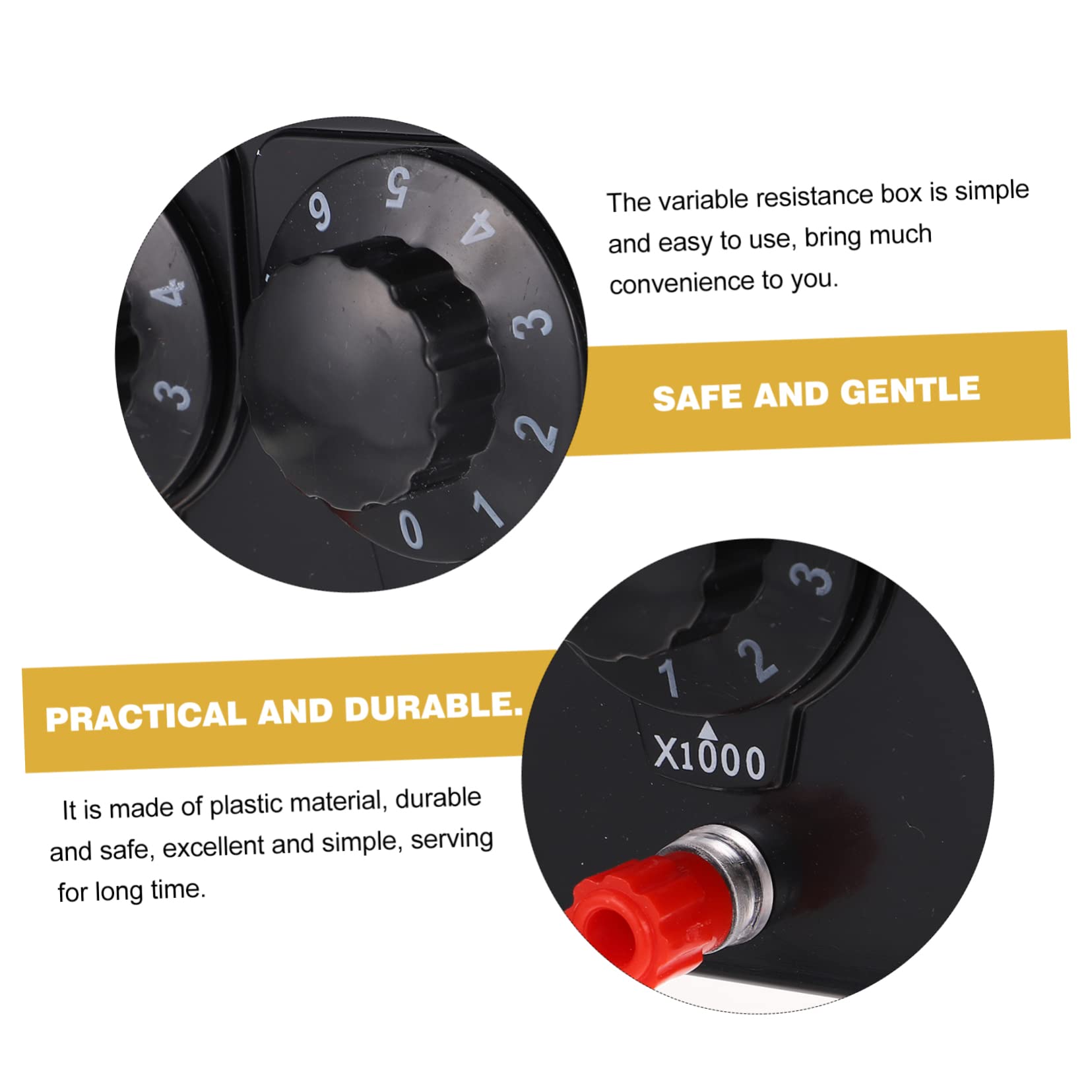 Gatuida Variable Resistor Box - Adjustable Resistance Tool for Electronics Experiments & Circuit Testing | Perfect for DIY Projects, Physics Labs & Electrical Engineering Education