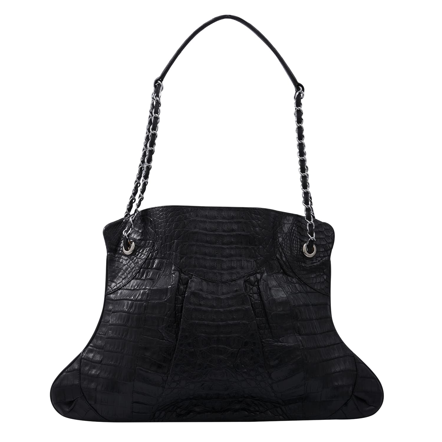 Shop LC RIVER Women's Organic Leather Caiman Crocodile Embossed Shoulder Bag - Fashionable Crossbody Purse for Work, Travel & Everyday Use