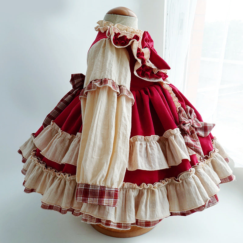 Baby Girl Princess Dress - Vintage Long Sleeve Palace Party Gown for Autumn Winter | Perfect for Birthday Parties, Holiday Events & Photo Shoots