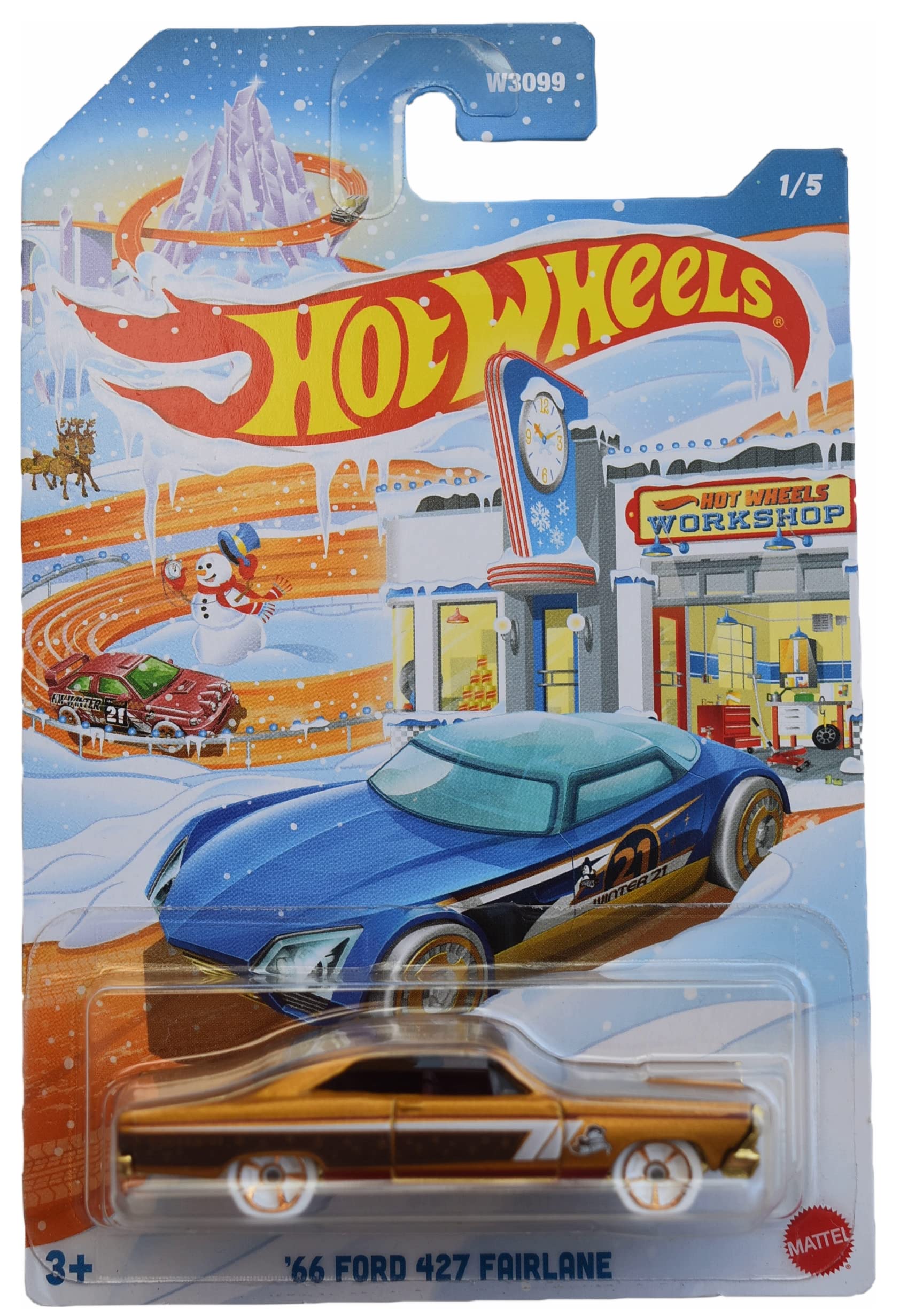 Hot Wheels '66 Ford 427 Fairlane 1:64 Scale Diecast Car - Collectible Toy Car for Kids & Adults, Perfect for Display, Racing Games & Gift Giving