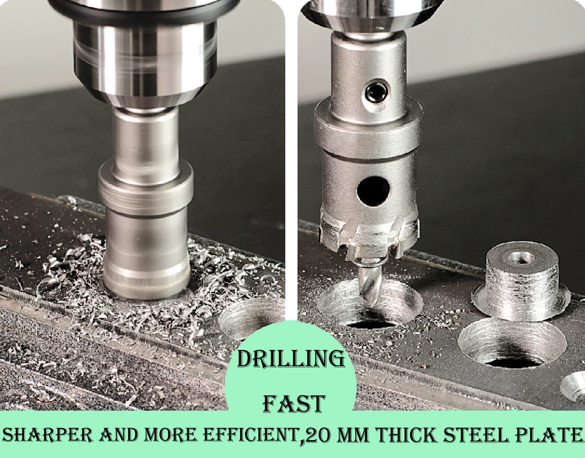 High-Speed Carbide Drill Bit Set - KEWAYO Premium Metal Hole Saw for Iron, Aluminum & Steel Plate - Triple Handle Design for High Hardness Drilling - Perfect for DIY, Construction & Metalworking Projects