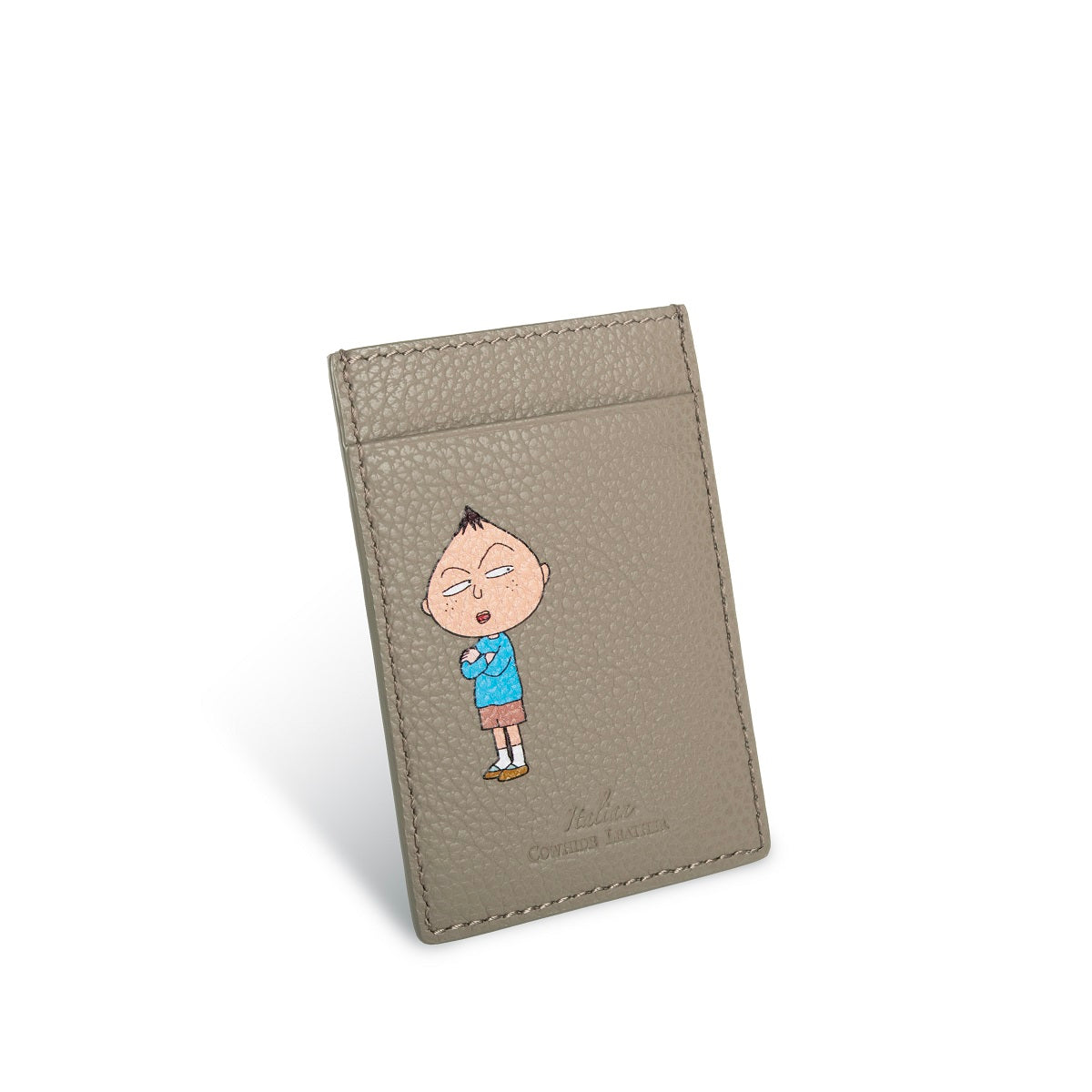 Samuel Ashley x Chibi Maruko Chan Genuine Leather Wallet Card Holder - Slim RFID Blocking Minimalist Design for Everyday Carry, Travel & Gift Giving