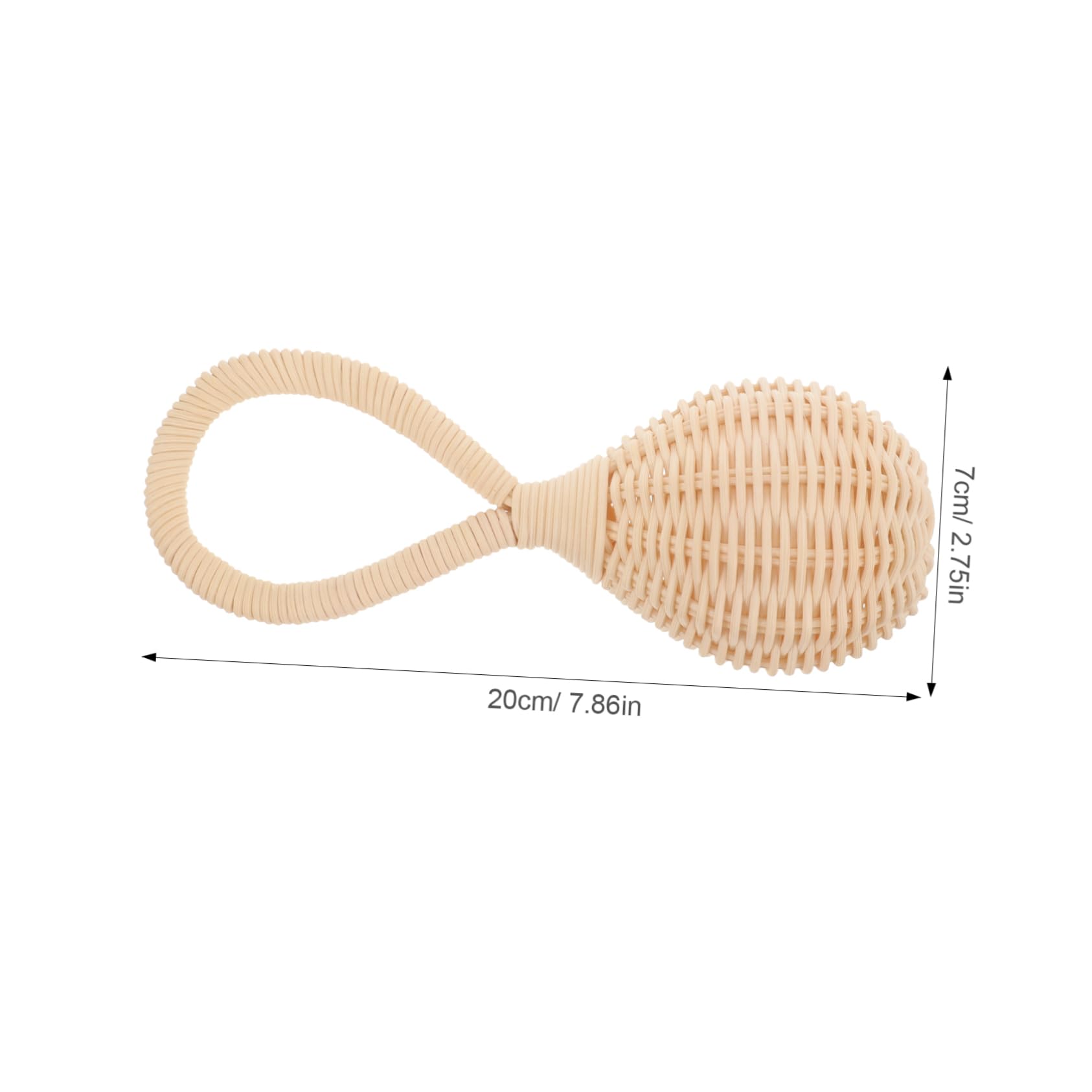 Natural Rattan Baby Rattle Toy - Cute Hand Grasping Shaker with Bell for Newborns & Infants - Perfect for Sensory Play, Early Development & Nursery Decor