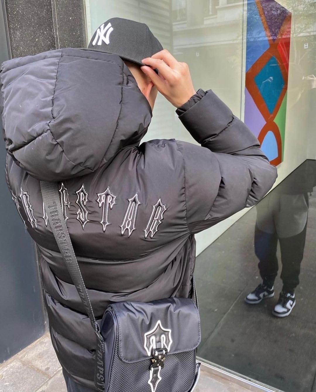 Trapstar Men's Hooded Down Jacket with Zip - Winter Quilted Puffer Jacket for Men - Waterproof Windproof Insulated Coat for Cold Weather - Perfect for Skiing, Snowboarding & Outdoor Activities