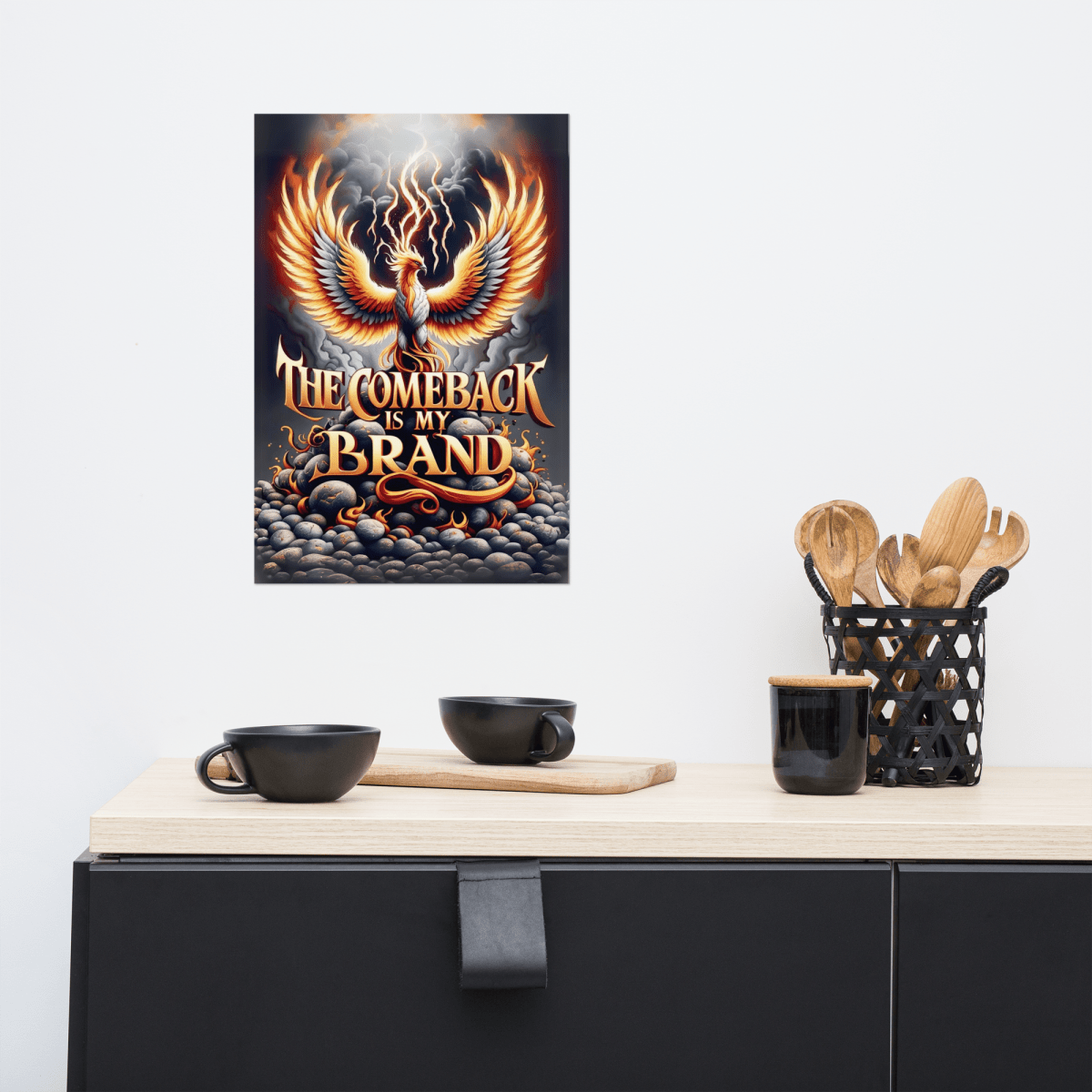Inspirational Motivational Poster - The Comeback Is My Brand - Wall Art for Office, Gym & Home Decor