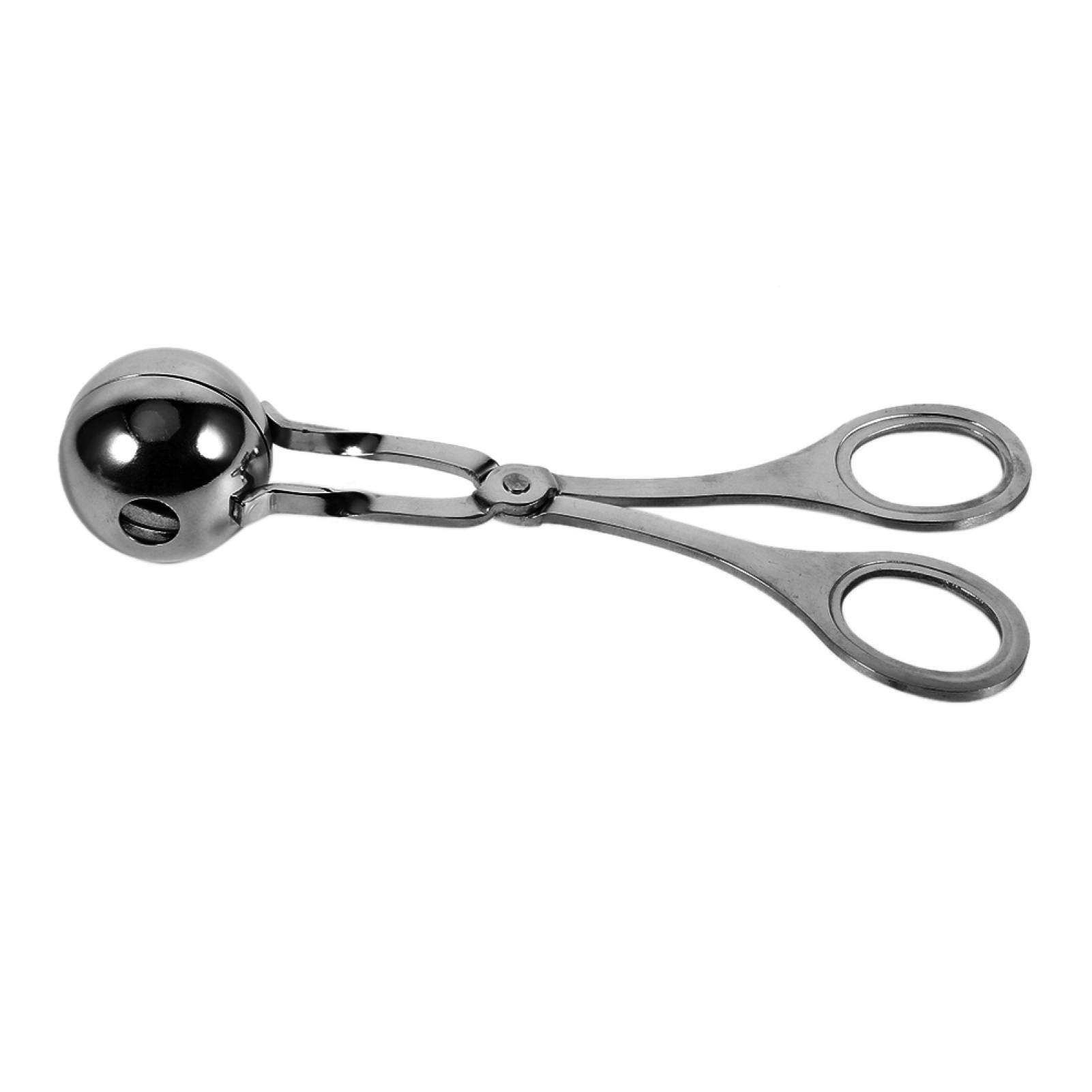 Premium Stainless Steel Meatball Scoop - Non-Stick Cookie Dough & Cake Baller Tool (6.34 x 2.72 Inch) - Perfect for Baking, Ice Cream Scooping & Fruit Balling - Silver Kitchen Utensil for Professional & Home Use