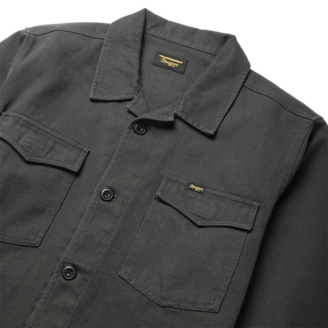 Seager Wildland Overshirt - Washed Black Water-Resistant Shirt Jacket for Men | Outdoor Hiking, Camping & Casual Wear