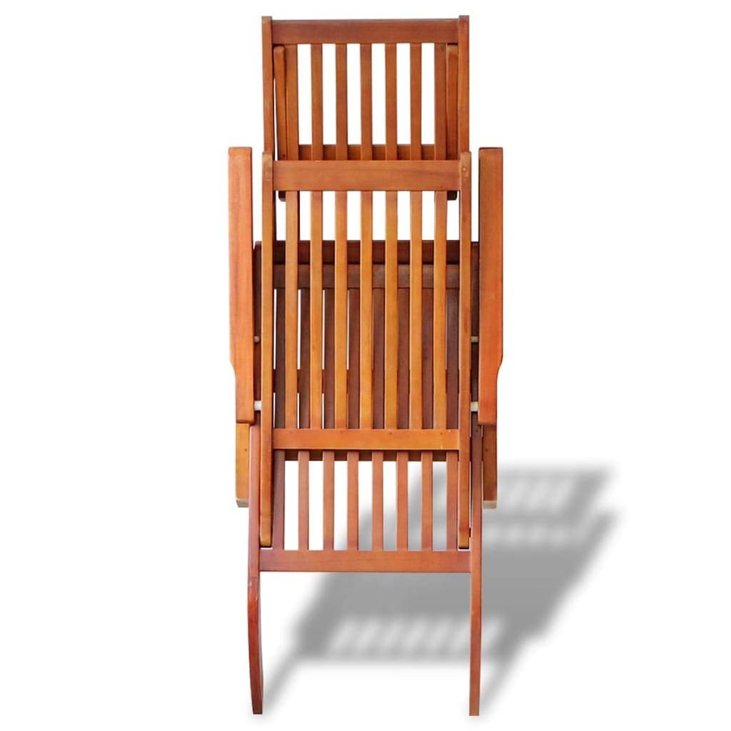 **Solid Acacia Wood Folding Patio Chaise Lounge Chair with Adjustable Footrest – Perfect for Outdoor, Garden, Deck, Poolside & Backyard Relaxation**
