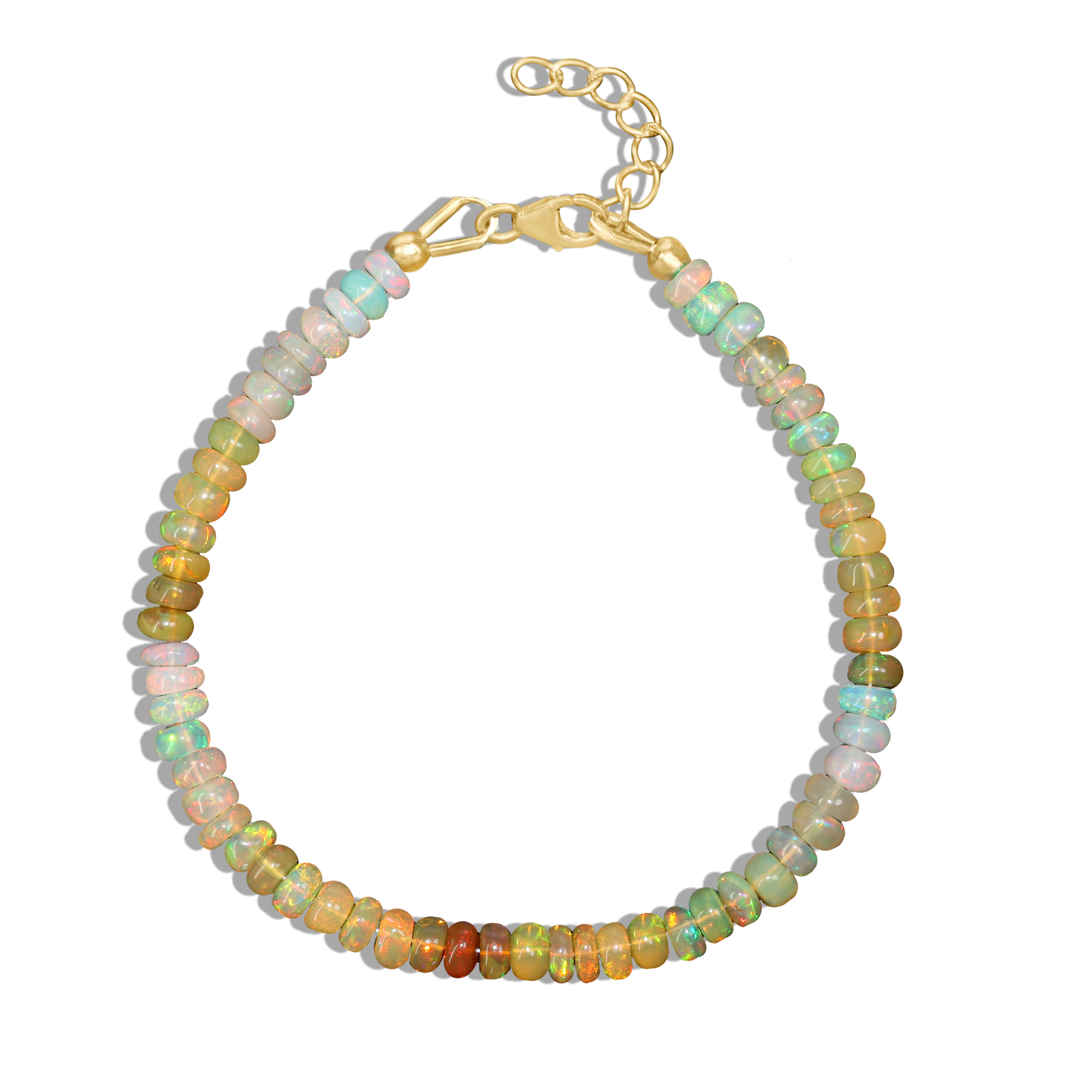 Natural Yellow Opal Beaded Bracelet for Women - Handmade Boho Chic Jewelry for Everyday Wear & Special Occasions