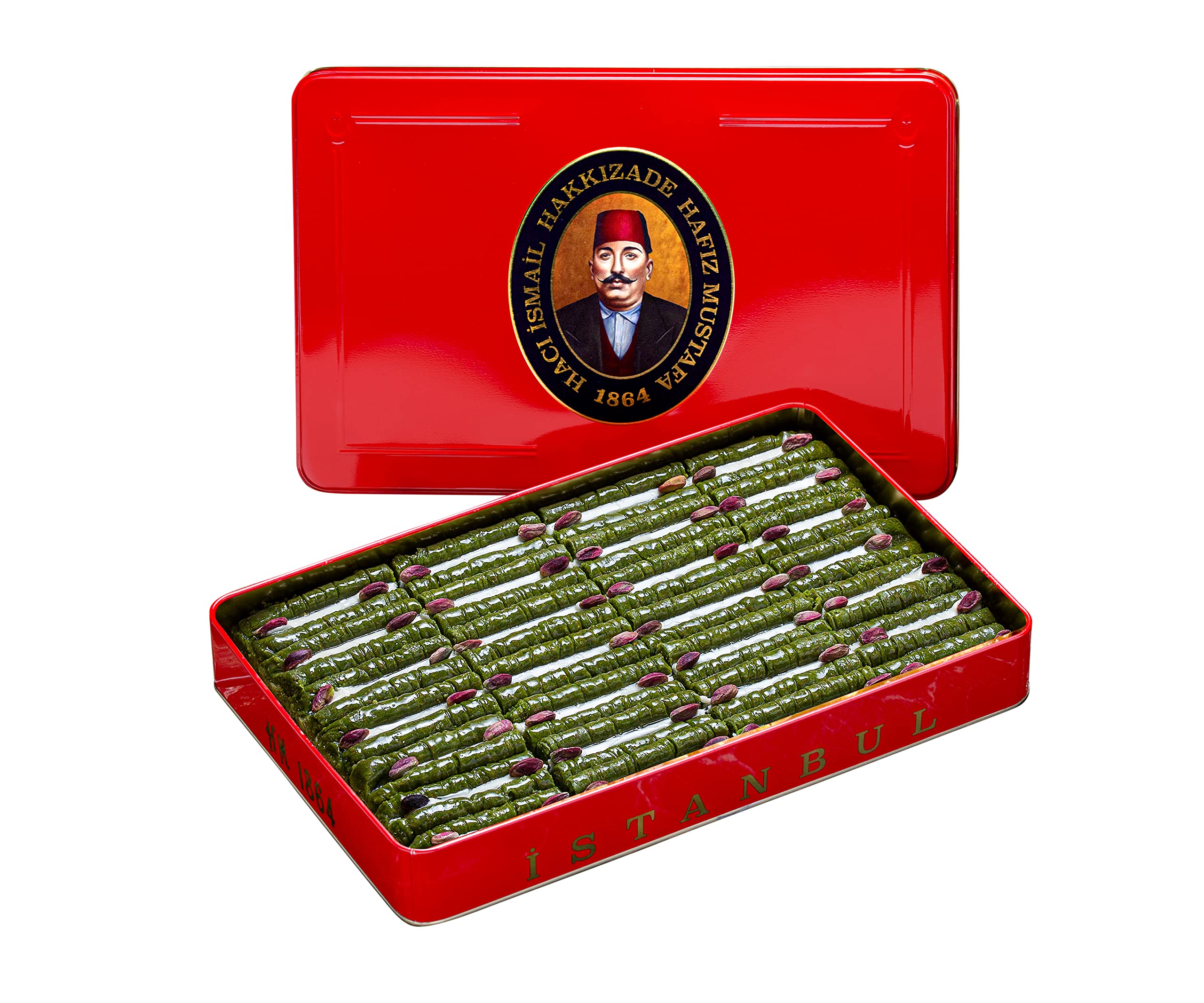 Premium Hafiz Mustafa 1864 Istanbul Baklava Pastry Gift Box - Authentic Turkish Baklava Dessert with Fresh Phyllo Dough, Pistachios, Hazelnuts & Walnuts - Sweet Treats for Birthdays, Christmas, Corporate Gifts & Holiday Parties