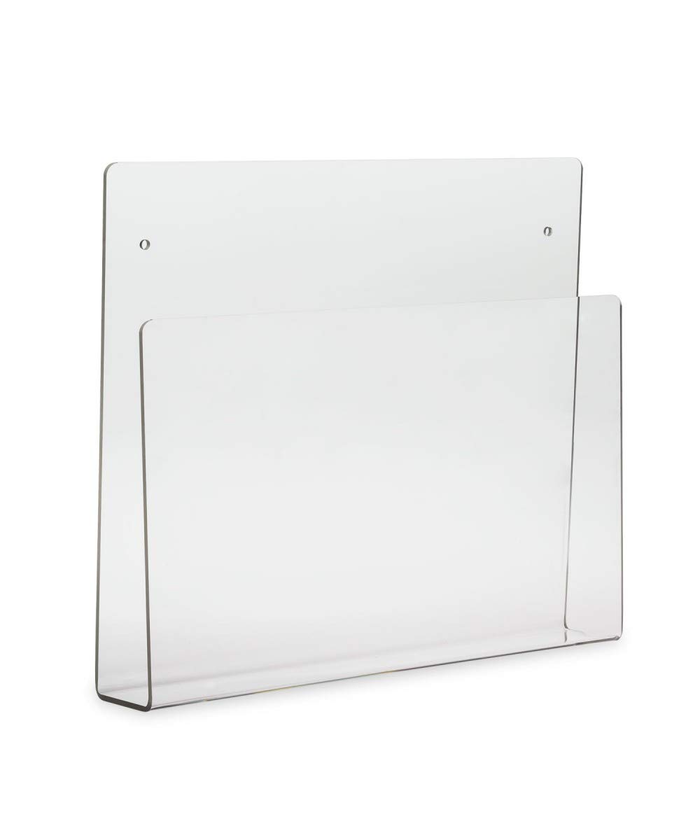 SOURCEONE.ORG Deluxe Clear Acrylic File Chart Holder - Wall Mount Organizer for Office, Classroom & Home - Perfect for Documents, Schedules & Important Notes