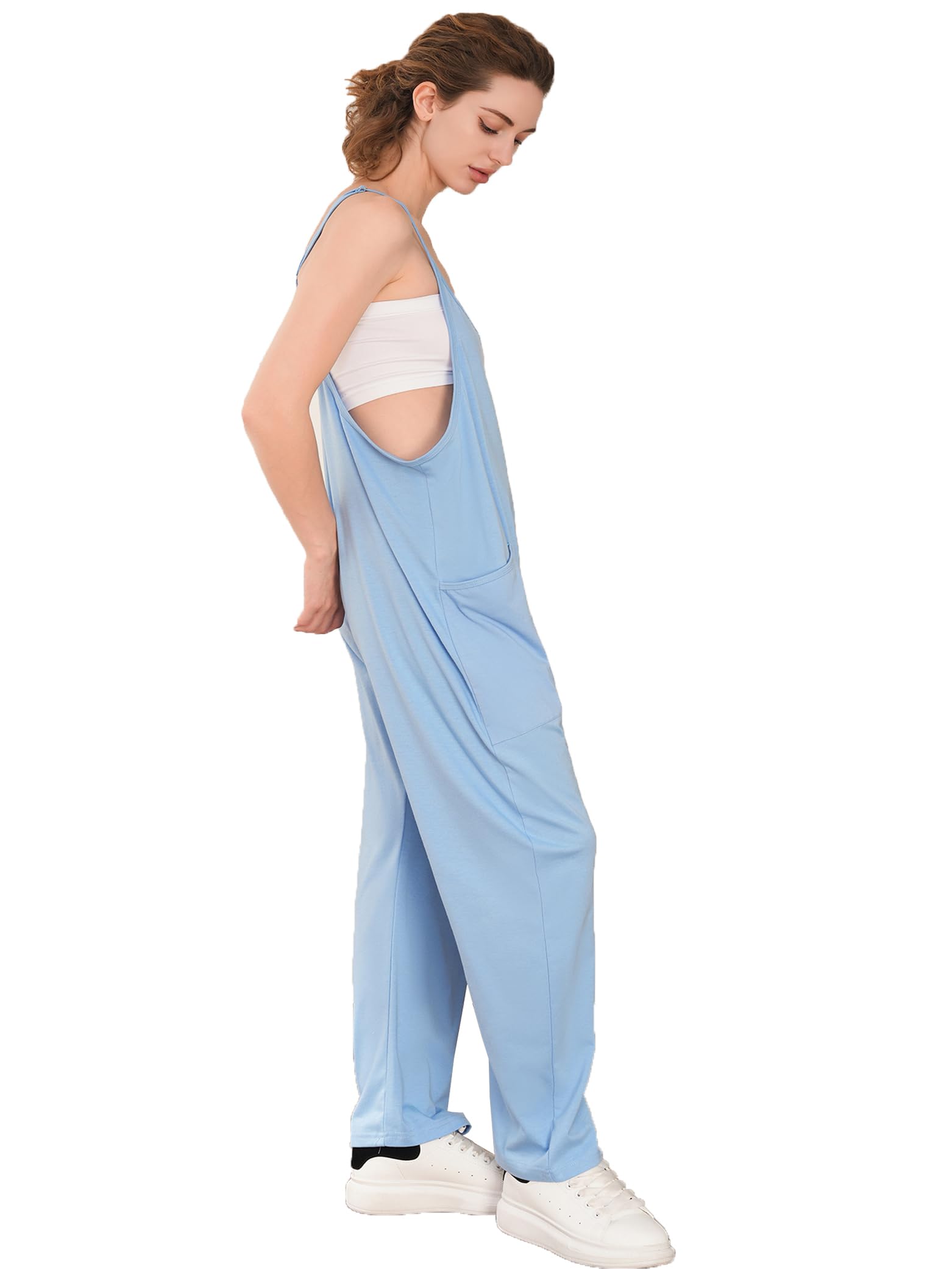 Women's Casual Summer Rompers 3 Pack - Sleeveless Loose Jumpsuits with Spaghetti Straps & Pockets | Comfortable Baggy Overalls for Beach, Travel & Everyday Wear