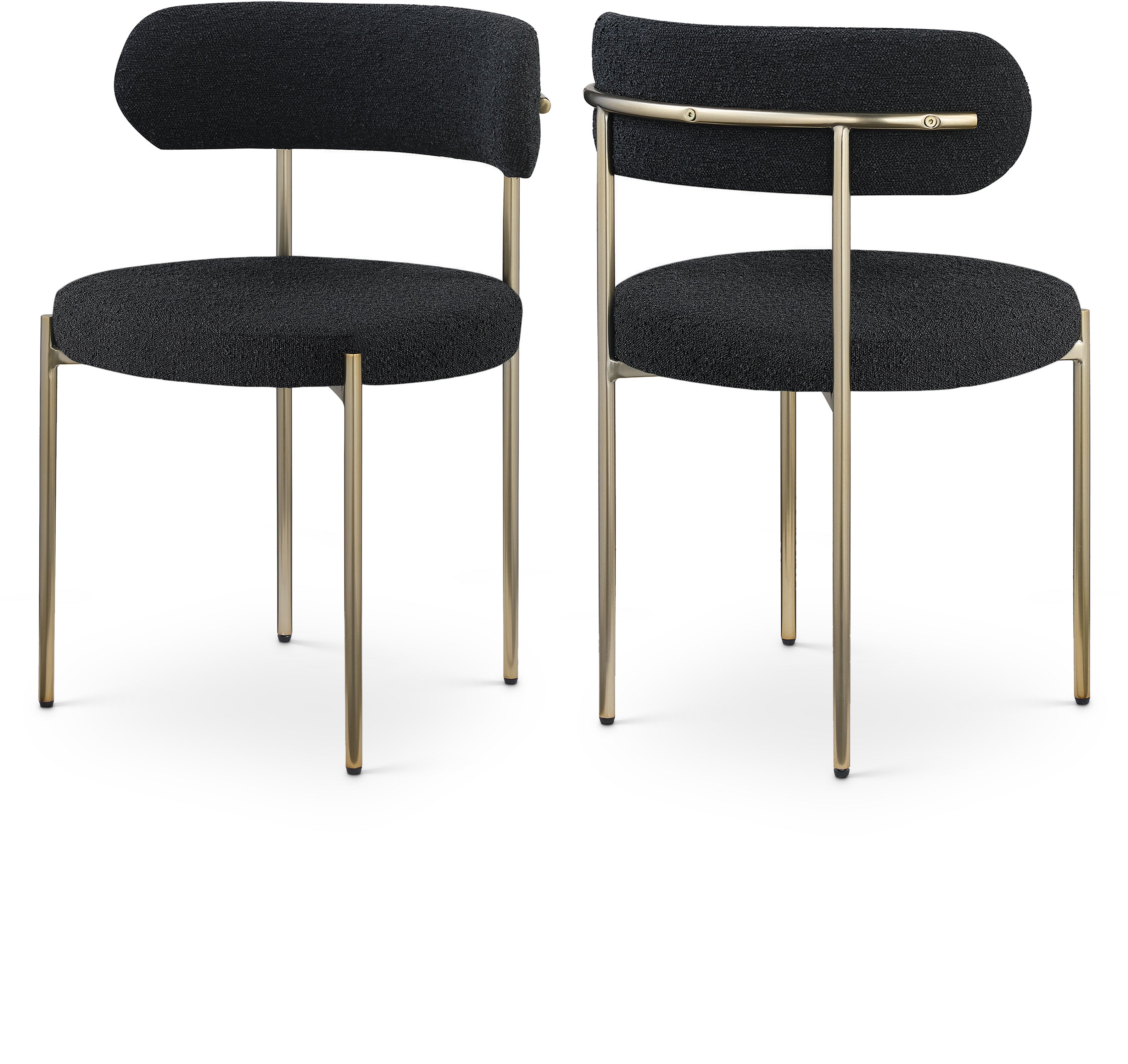 Luxury Boucle Fabric Dining Chair - Modern Upholstered Accent Chair for Kitchen, Dining Room & Office - Soft & Comfortable Mid Century Design - Perfect for Home Decor & Entertaining