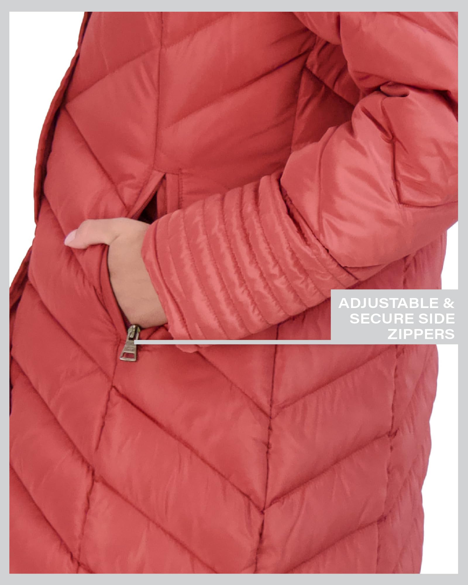 Madden Girl Women's Maxi Puffer Jacket - Long Quilted Winter Coat for Cold Weather, Water-Resistant & Warm (Sizes S-3X) | Perfect for Snow Days, Outdoor Activities & Winter Fashion