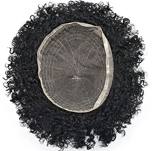 Afro Curly Men's Toupee - 8