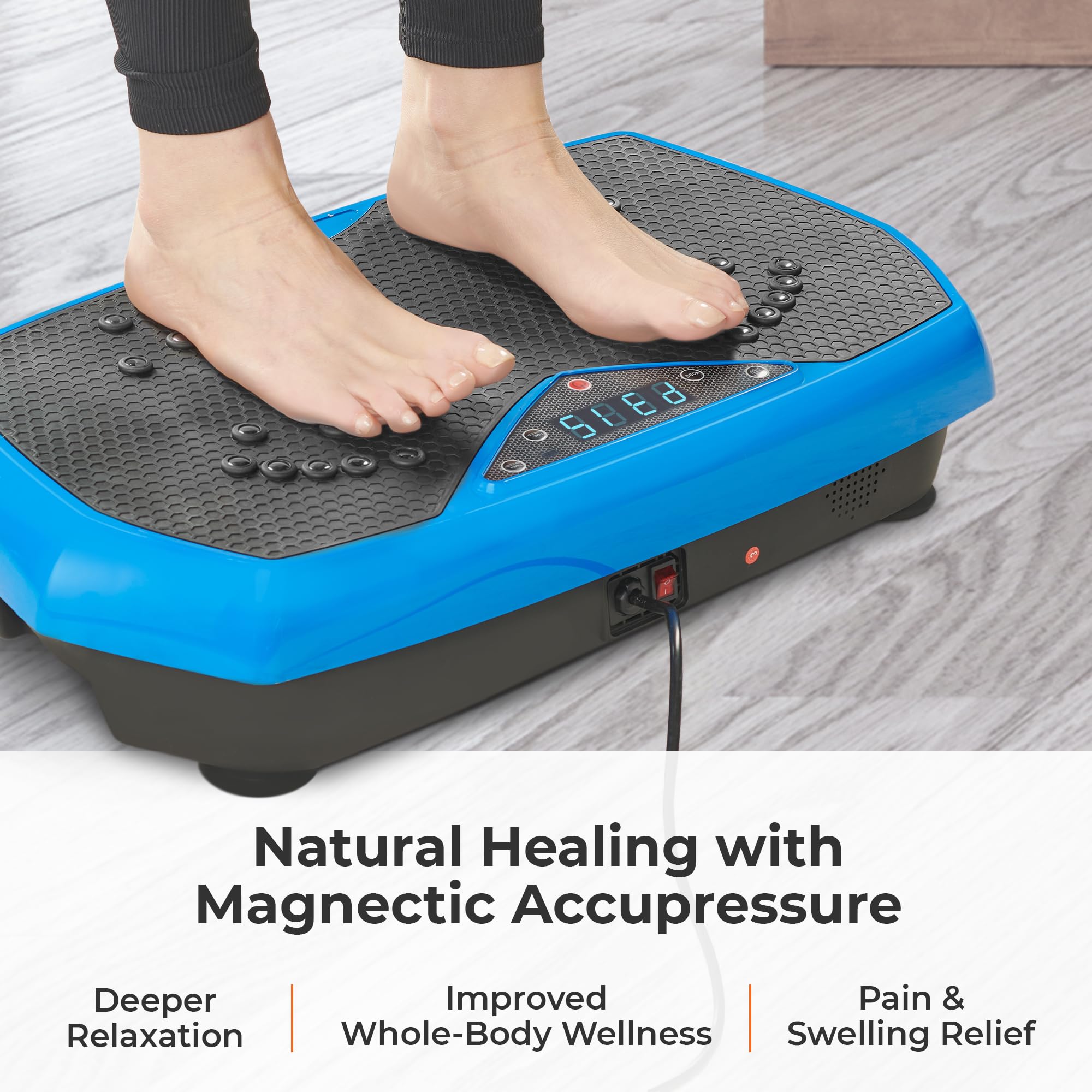 Lifepro Vibration Plate Exercise Machine with Magnetic Acupoints - Full Body Vibration Platform for Weight Loss, Muscle Toning & Lymphatic Drainage - Portable Home Gym Equipment for Beginners, Recovery & Fitness - Perfect for Home Workouts, Physical Therapy & Relaxation