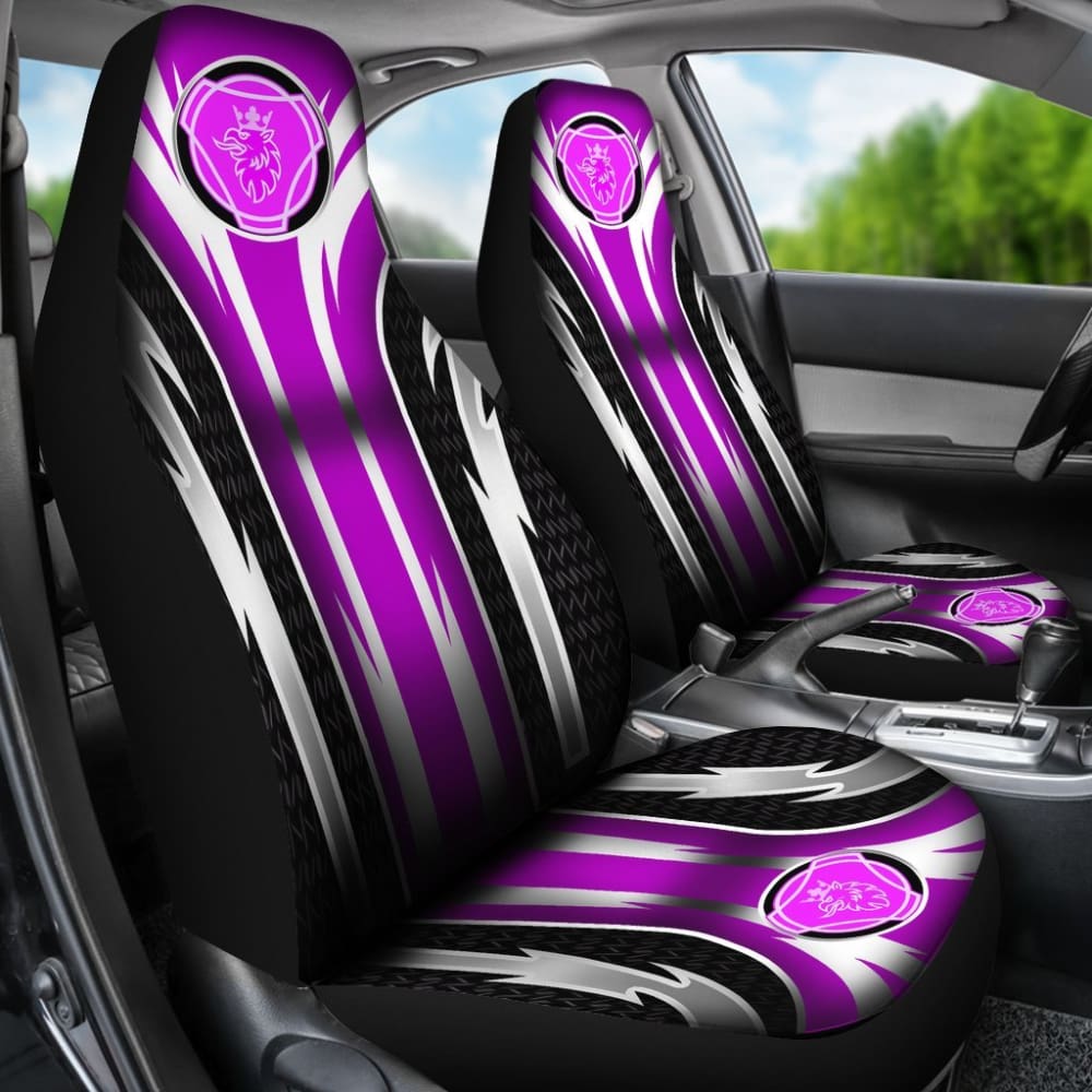 Premium 2-Piece Front Scania Seat Covers in Pink (Part# 144627) - Durable Protection for Truck & Semi Seats - Perfect for Long Hauls & Professional Drivers
