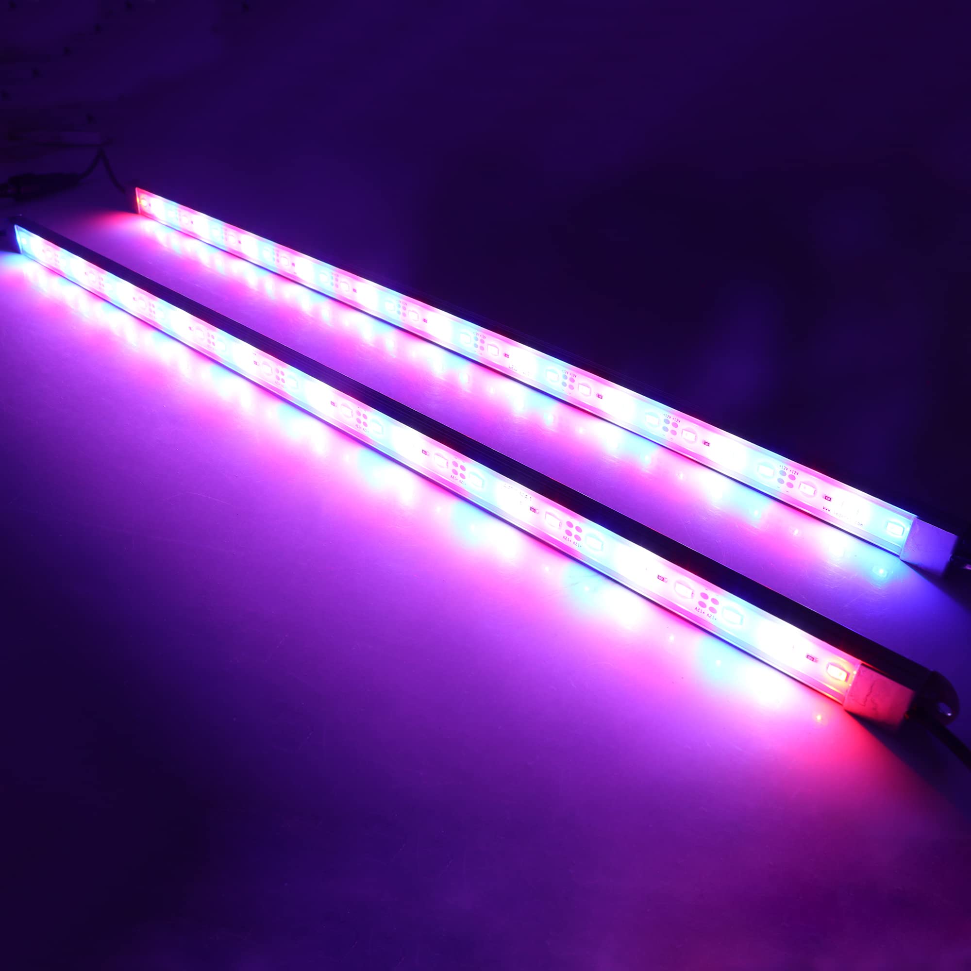 2 Pack 20 Inch SMD 5730 Super Bright LED Strip Lights for Aquarium & Coral - Waterproof 12V DC Plant Grow Light Bar (50cm) - Perfect for Hydroponics, Reef Tanks & Indoor Gardening