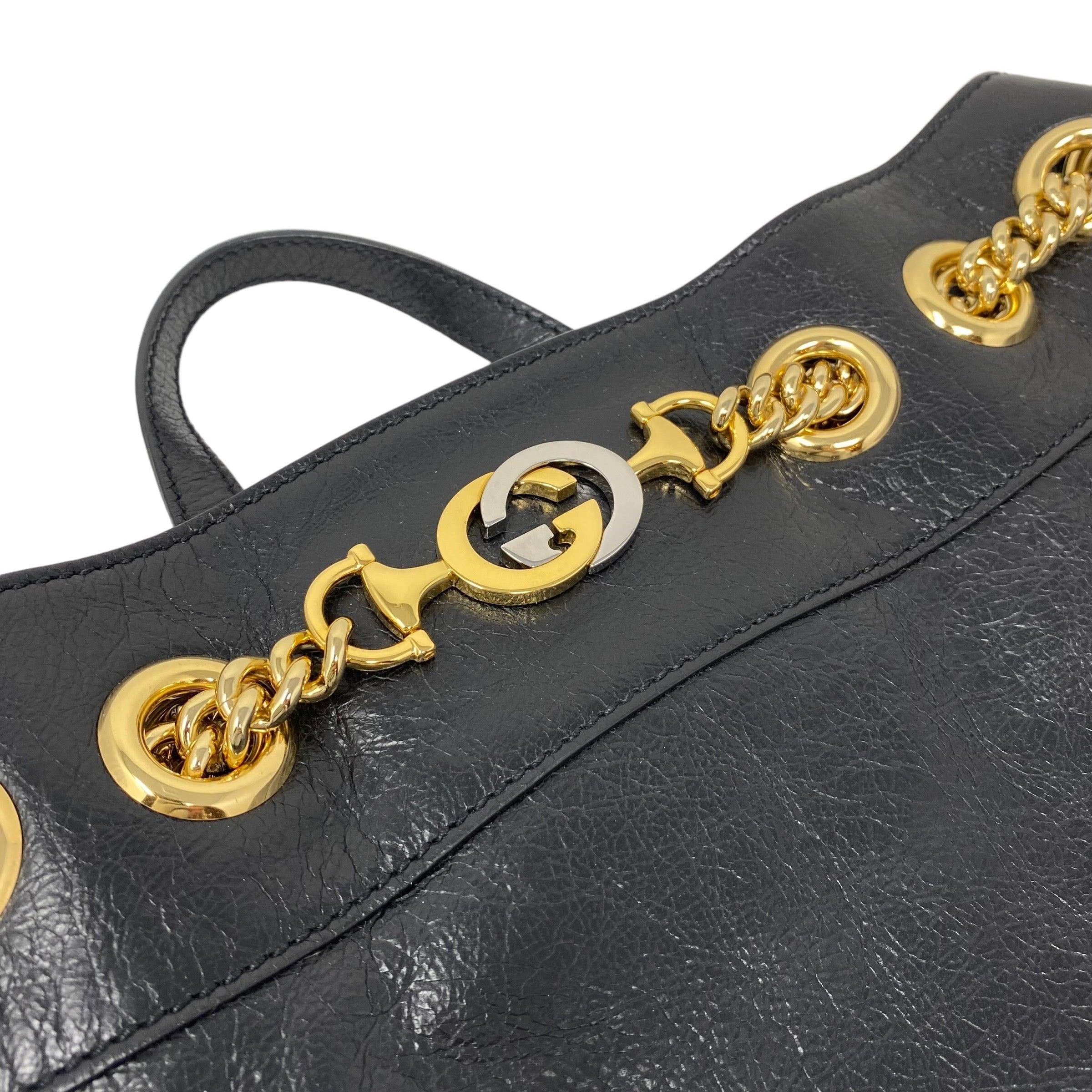 Gucci Black Calfskin Zumi Backpack for Women | Luxury Leather Backpack | Designer Handbag for Work, Travel & Everyday Use