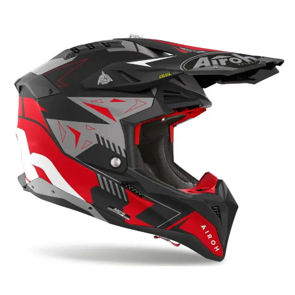 Airoh Aviator 3 Spin Motorcycle Helmet - Matt Red Finish | DOT & ECE Certified | Lightweight & Ventilated for Comfort | Perfect for Street Riding & Commuting