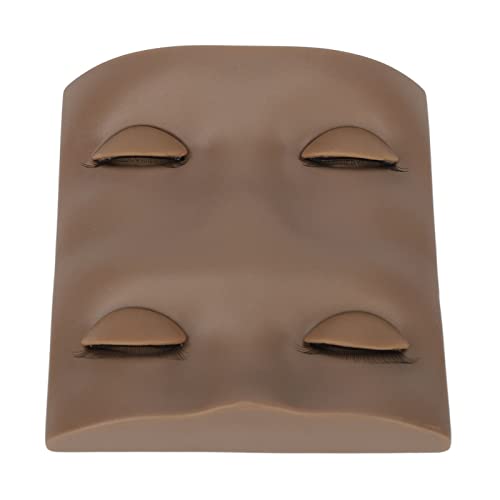 Professional EXCLUZO Eyelash Extension Practice Mannequin Head - Portable & Reusable Lifelike Lash Training Model for Beginners & Beauty Salons (Brown) | Perfect for Lash Tech Training, Home Practice & Salon Demonstrations