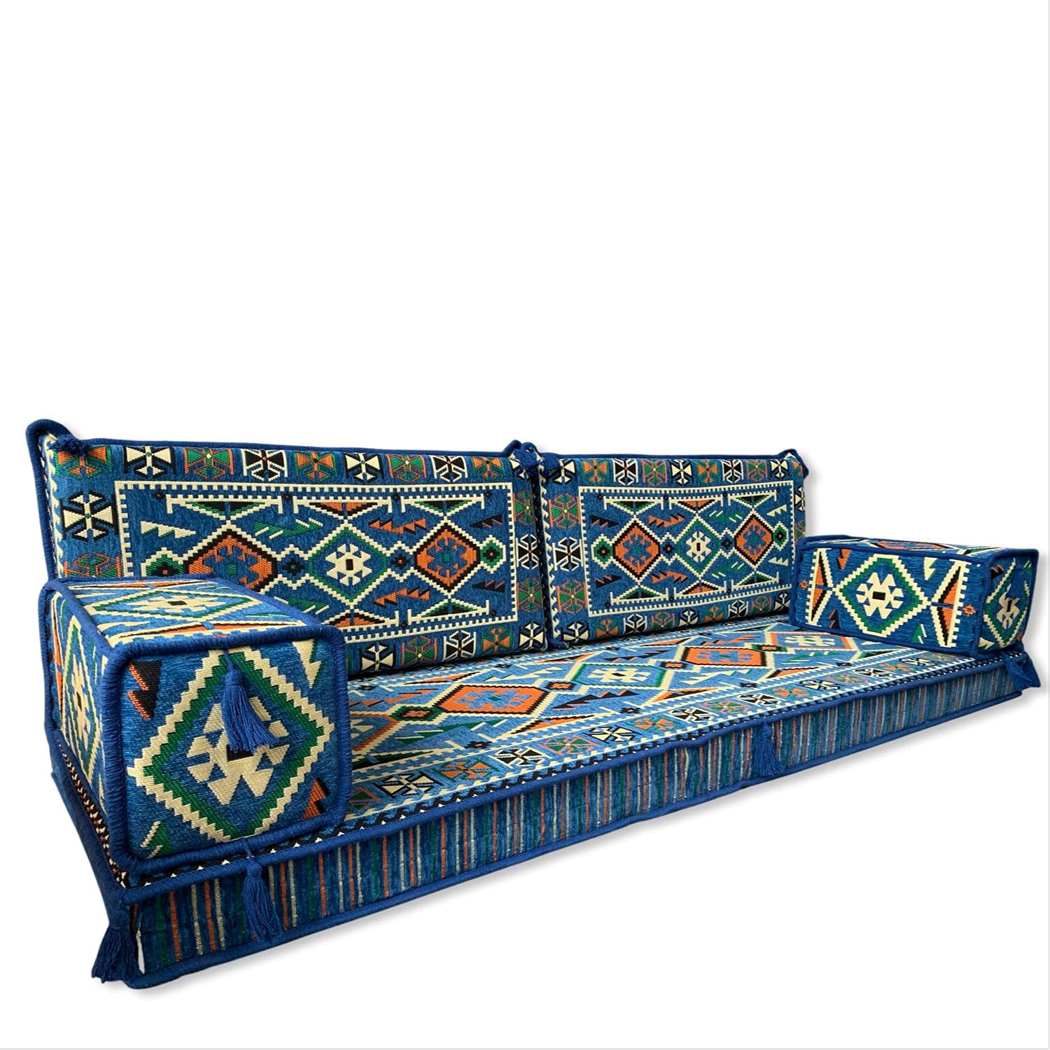 Premium Bench Cushions & Arabic Majlis Sofa Set - Comfortable Floor Seating for Traditional Oriental Lounging, Loveseat & Arabic Mattress - Perfect for Majlis Gatherings, Home Decor & Cultural Events