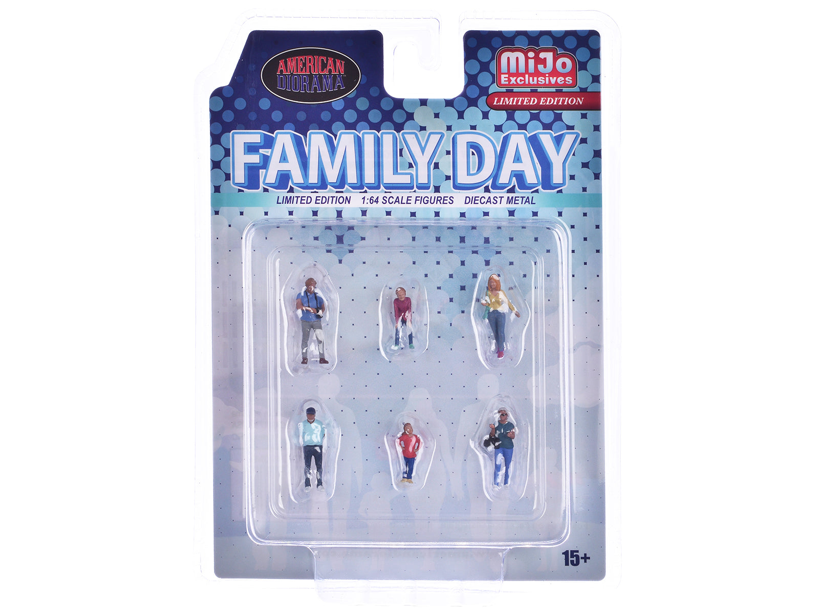 1/64 Scale Diecast Figure Set - Family Day Limited Edition 6-Piece Collection by American Diorama | Perfect for Model Car Displays, Diorama Scenes & Collectors