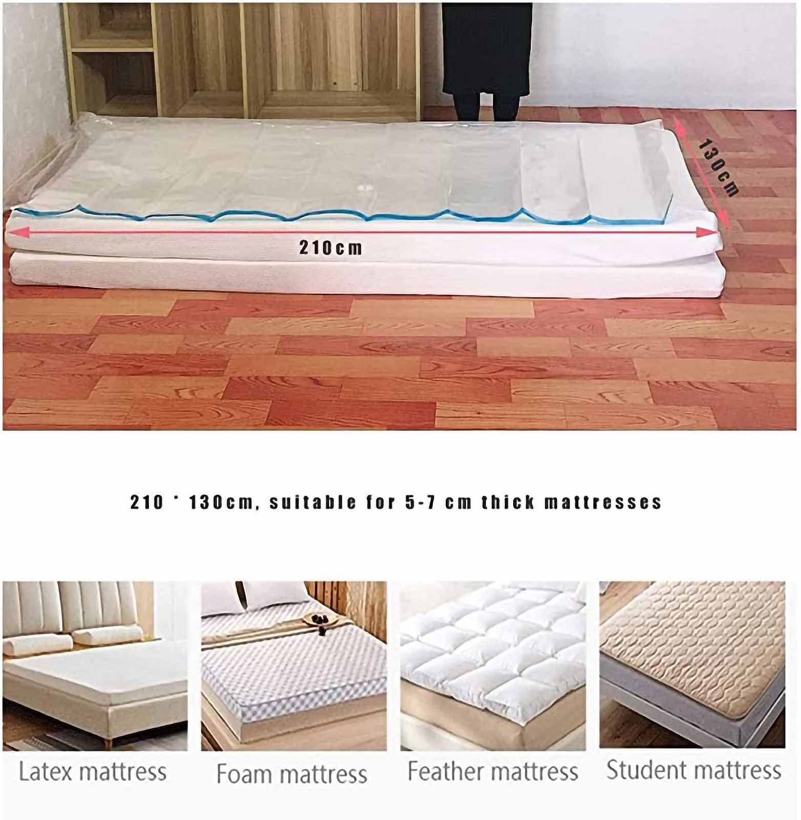 Reusable Vacuum Storage Bags for Mattress & Furniture - 210x130cm Large Vacuum Compression Bags for Moving, Bedding Storage & Space Saving | Perfect for Latex Mattress, Sofa Cushions & Seasonal Clothes Organization
