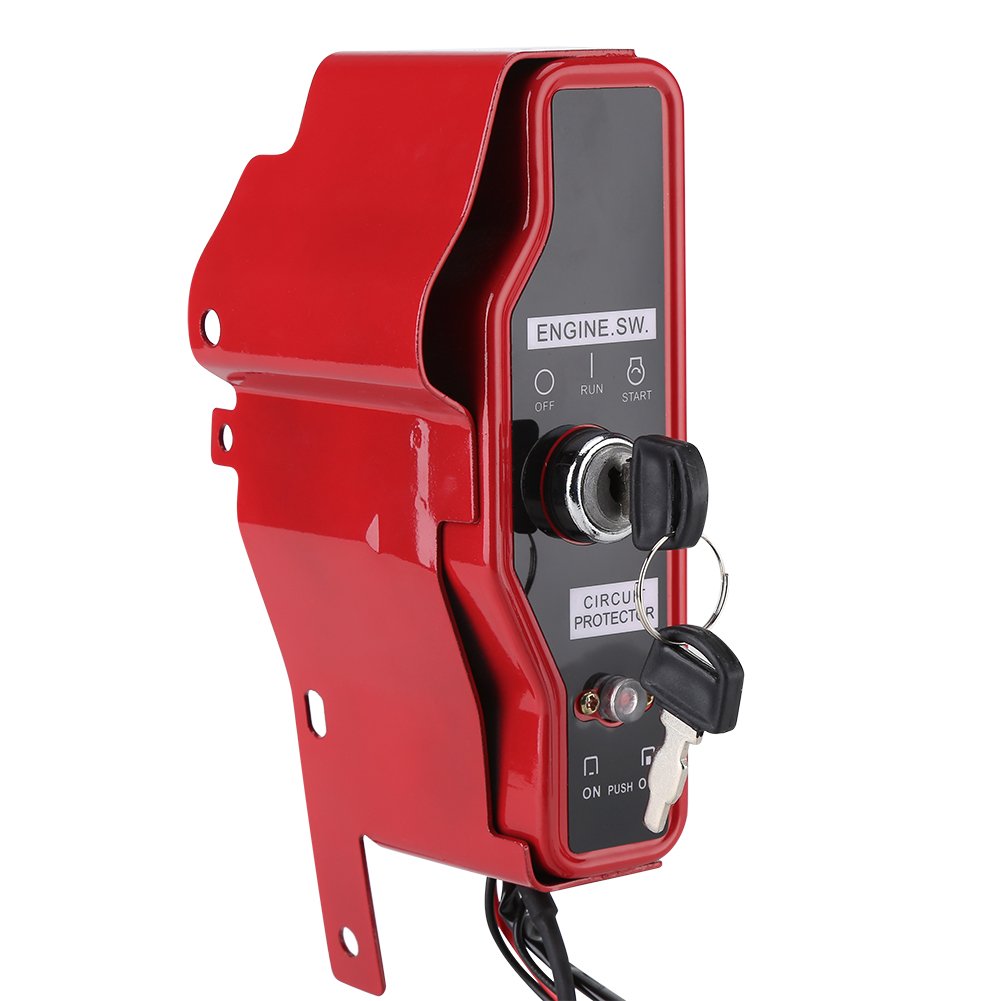 GX340 GX390 Engine Electric Ignition Switch 2 Key Panel Control Box with Keys - On/Off Stop Switch for Small Engines, Lawn Mowers, Generators & Power Equipment
