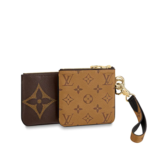 Louis Vuitton Trio Pouch Set - Genuine Leather Multi-Purpose Organizer for Wallet, Keys & Cosmetics | Perfect for Travel, Work & Everyday Use