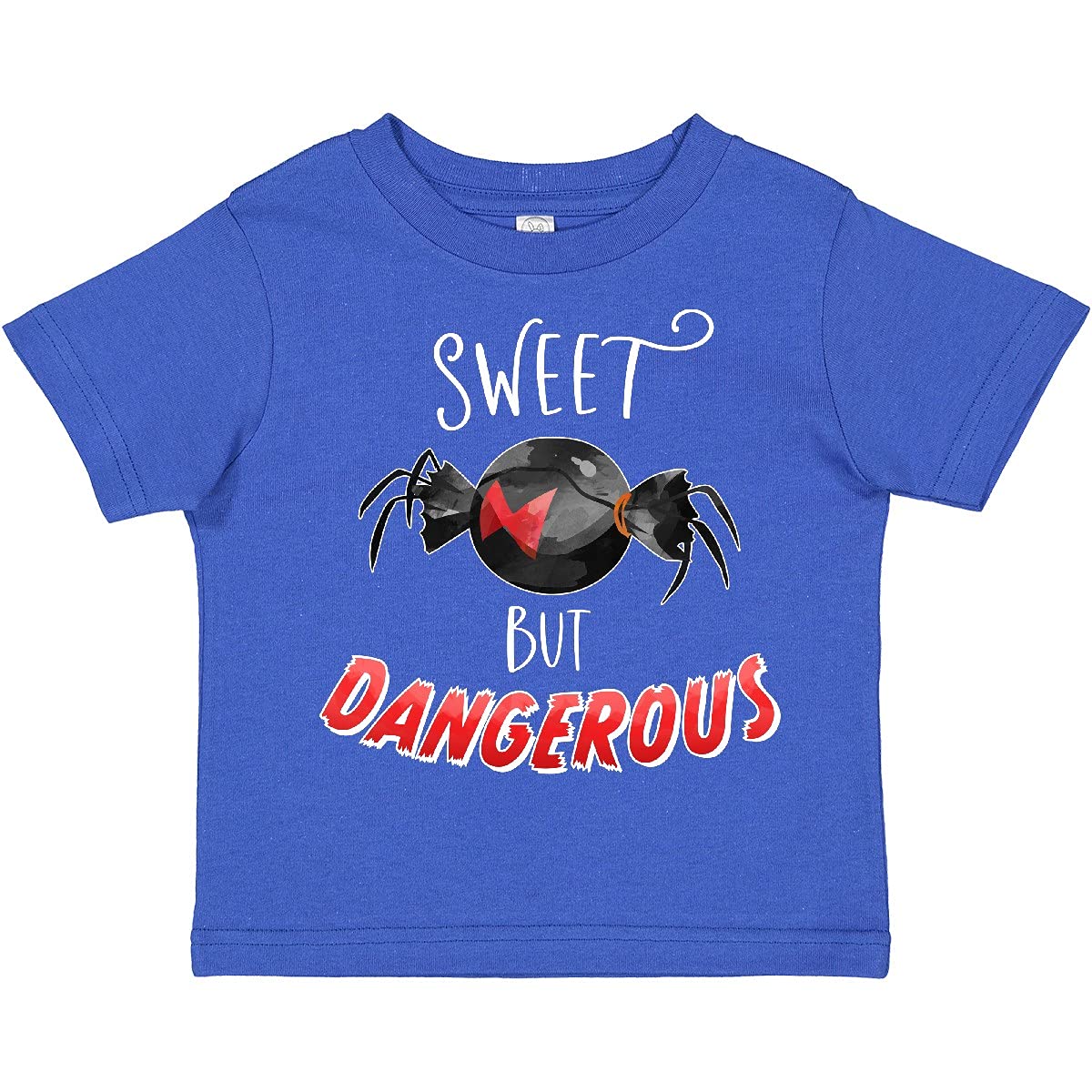 Inktastic Sweet But Dangerous Black Widow Spider Candy Toddler T-Shirt - Cute Halloween Costume & Funny Kids Outfit for Parties & Dress Up