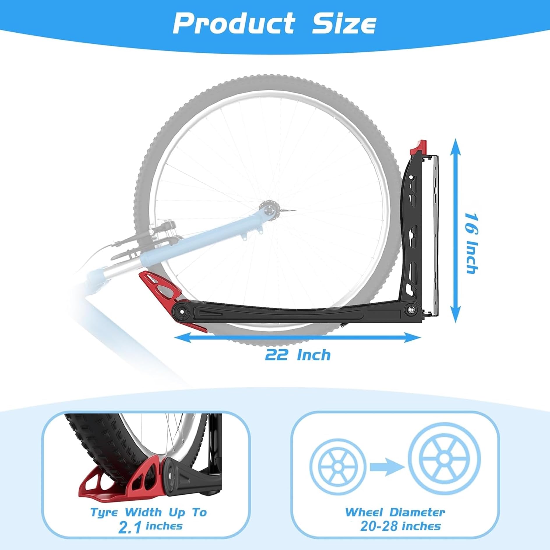 BIKEPAL Heavy Duty Wall Mount Bike Rack - 360° Swivel No Lifting Bike Hanger for Garage, Indoor & Outdoor Space Saving Bike Storage (4 Pack) - Perfect for Apartment, Home, Gym & Cycling Enthusiasts