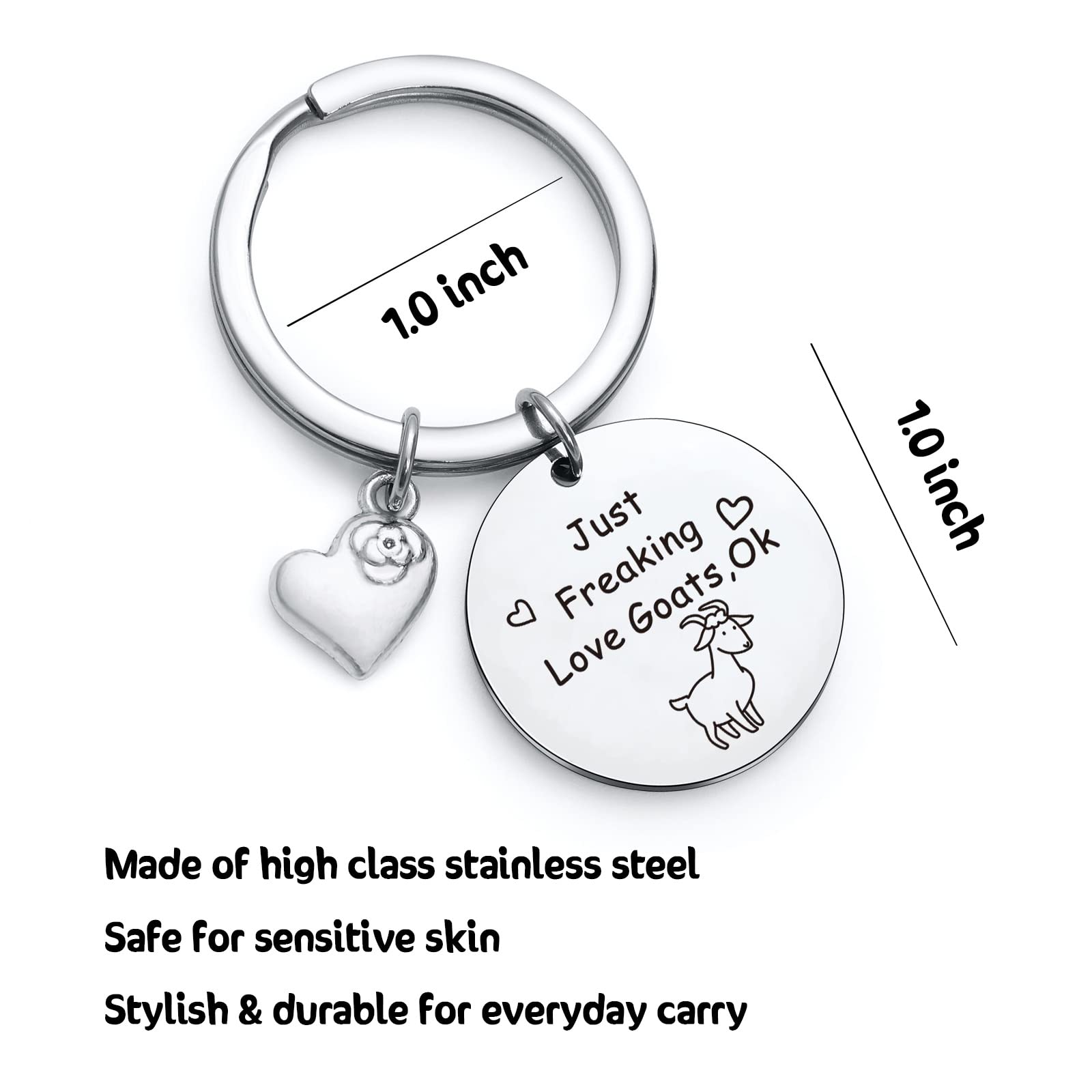 Goat Lover Keychain - Goat Whisperer Jewelry for Crazy Goat Lady & Goat Dad - Unique Goat Keychain Gift for Animal Lovers - Perfect for Farm Enthusiasts & Pet Owners