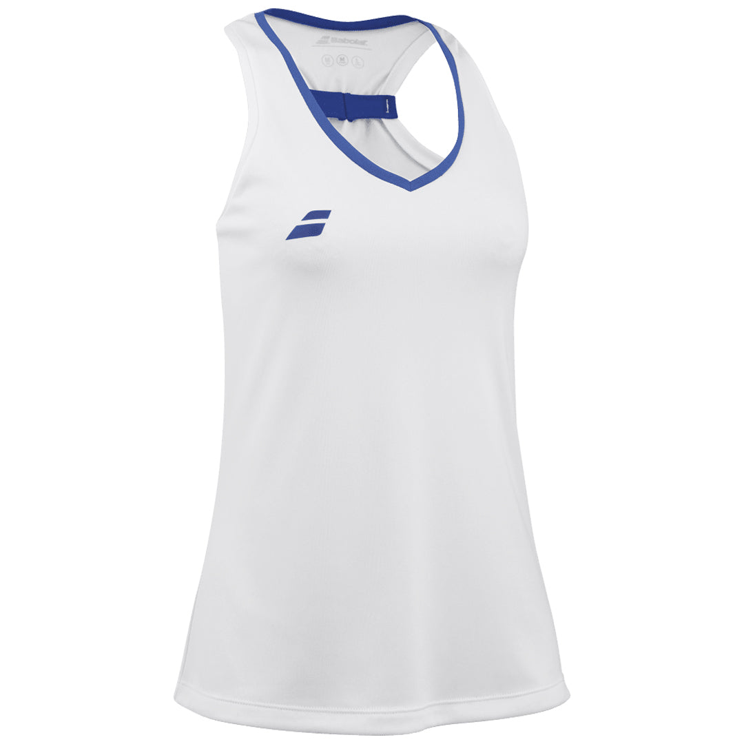 Babolat Girls' Play Tank Top - White | Breathable & Comfortable Tennis Apparel for Kids | Perfect for Training, Matches & Outdoor Sports