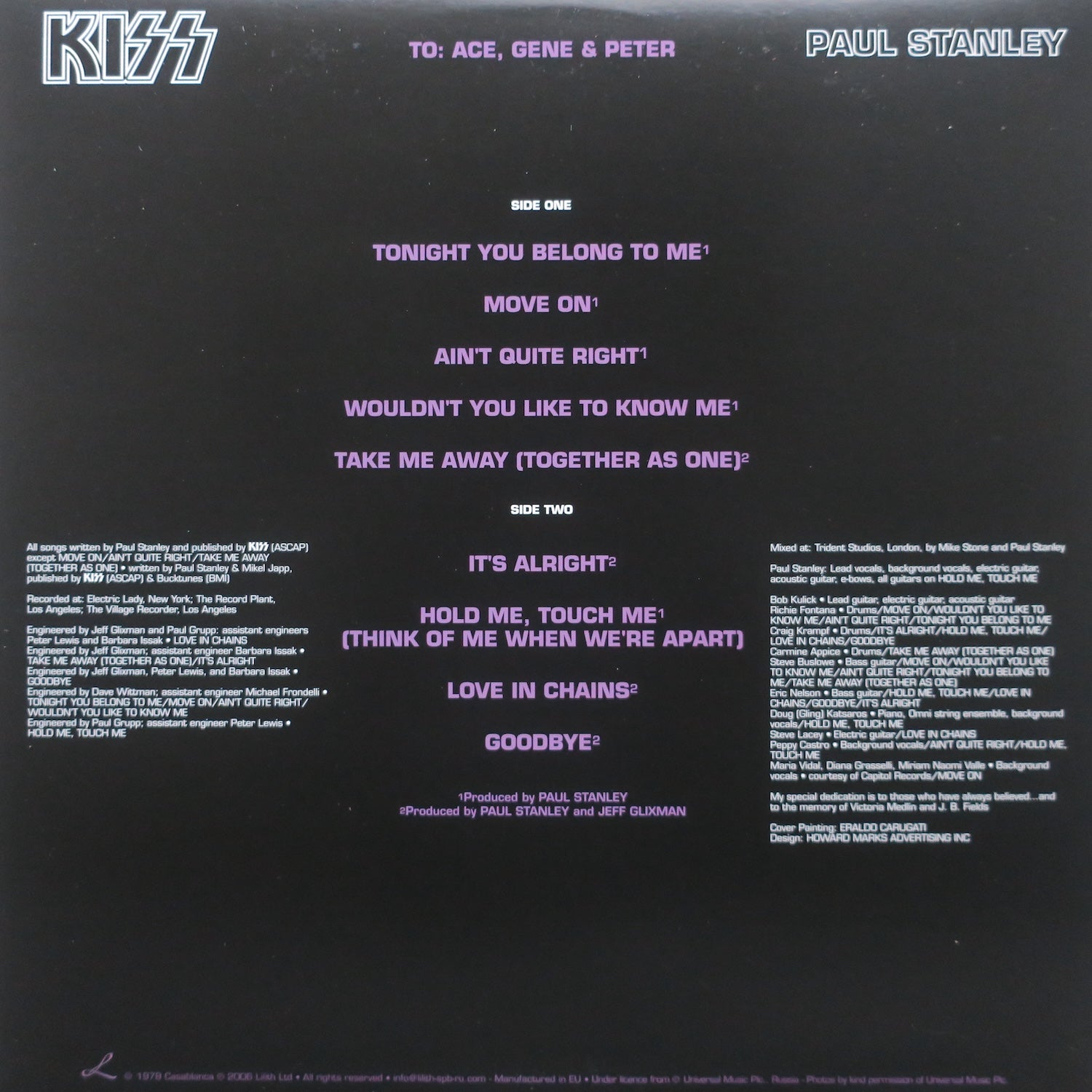 KISS 'Paul Stanley' Picture Disc Vinyl LP - Limited Edition Rock Music Collectible for Home Decor & Music Lovers