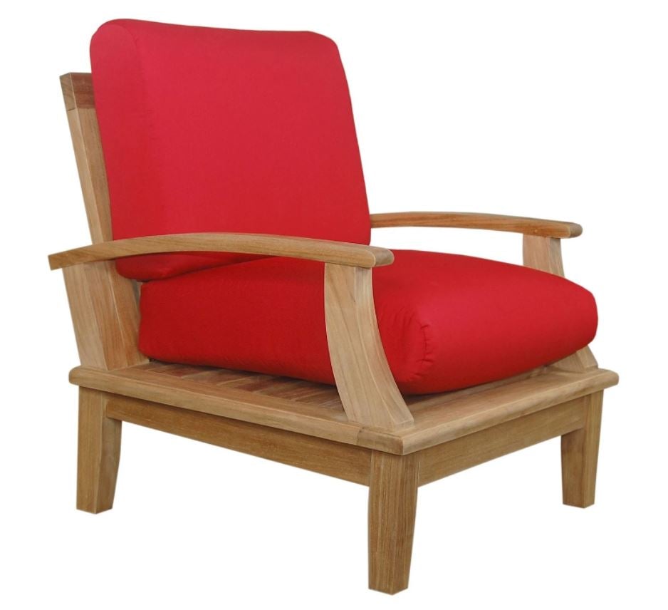 Anderson Teak Brianna Deep Seating Armchair with Cushion DS 101 - Outdoor Patio Furniture for Garden, Poolside & Deck Relaxation