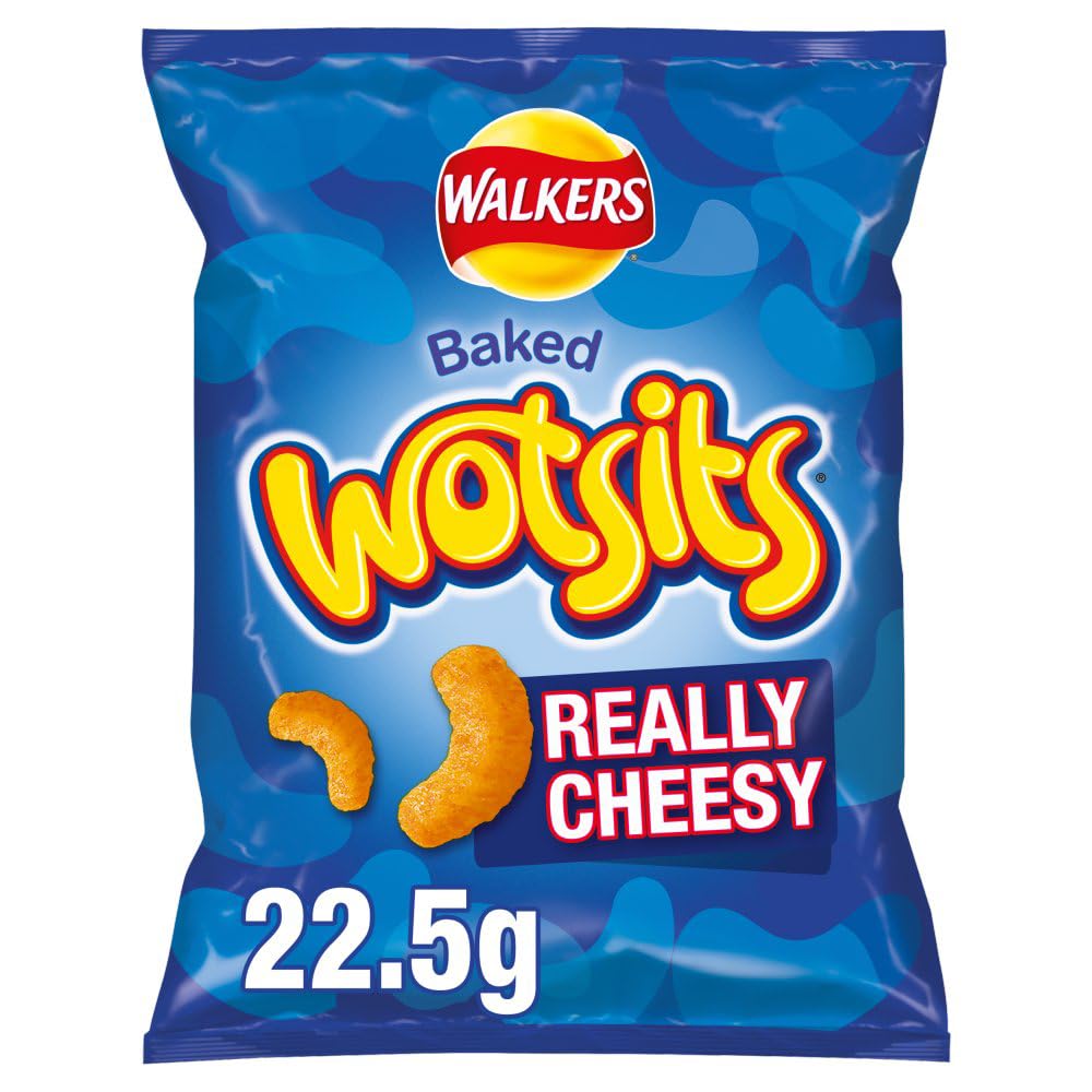 Wotsits Cheesy Snacks 21g - Crunchy Cheese Flavored Corn Puffs for Kids, Parties & On-the-Go Snacking