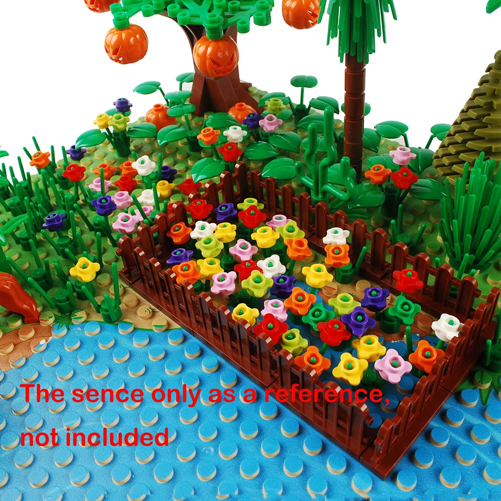 50pcs DIY Fence Building Blocks Kit - Compatible with LEGO, City & House Scenery Accessories - Perfect for Model Train Sets, Dioramas & Creative Play
