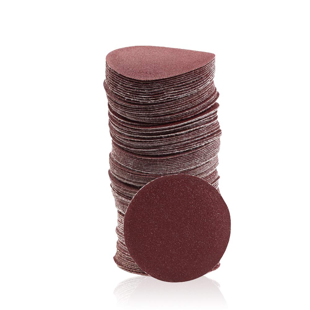 SPEEDWOX 100-Pack 2 Inch Hook & Loop Sanding Discs - 120 Grit Sandpaper for Sanders, Drills, Grinders & Rotary Tools - Perfect for Woodworking, Auto Body & DIY Projects