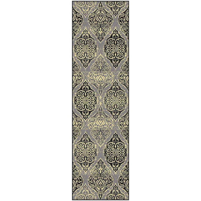 Amherst Traditional Damask Medallion Indoor Area Rug - Non-Slip Living Room Carpet for Bedroom, Dining Room & Home Decor | Soft & Durable Floor Covering