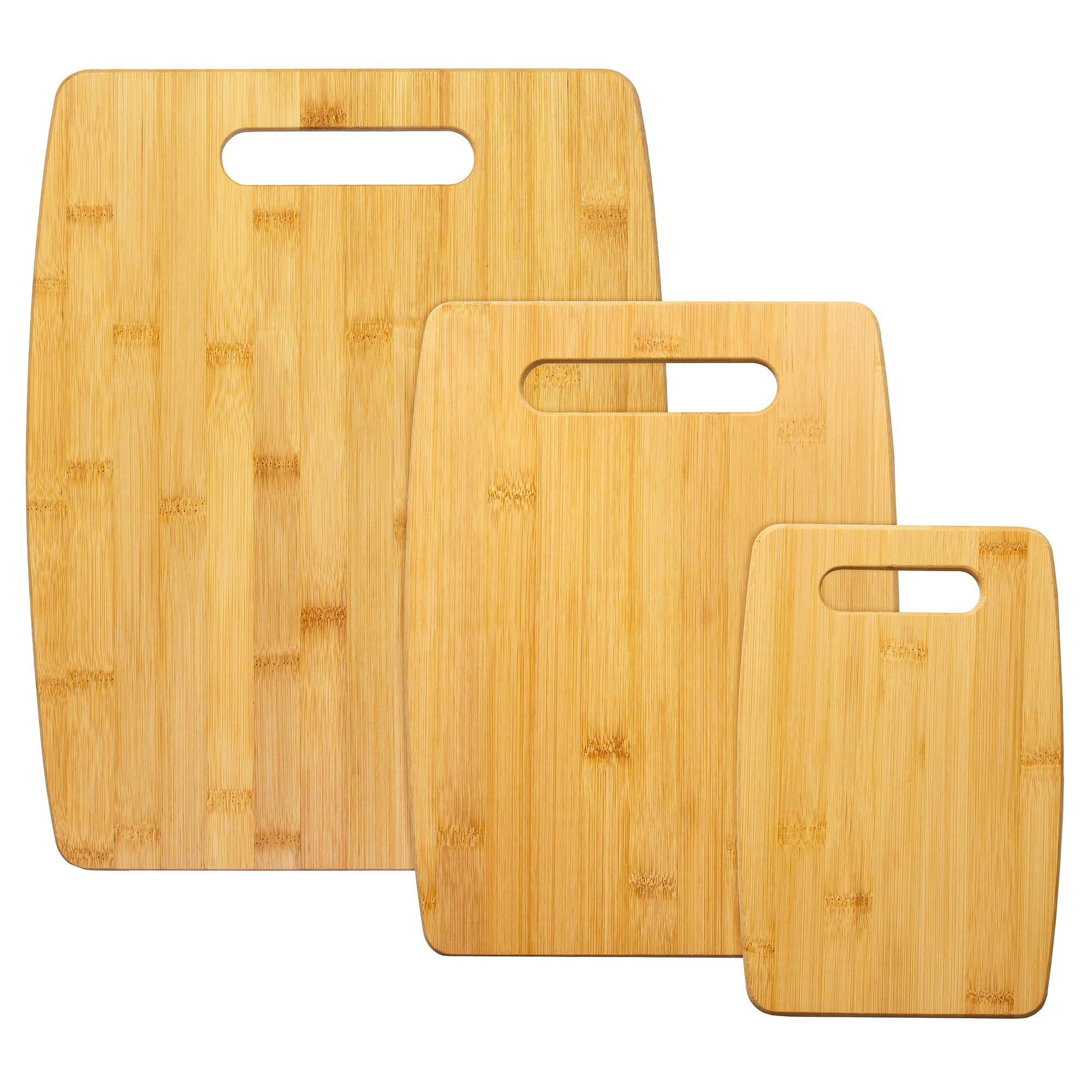 Premium 3-Piece Bamboo Cutting Board Set - Non-Slip, Juice Groove, Dishwasher Safe - Perfect for Kitchen Prep, Meat Cutting & Serving Charcuterie