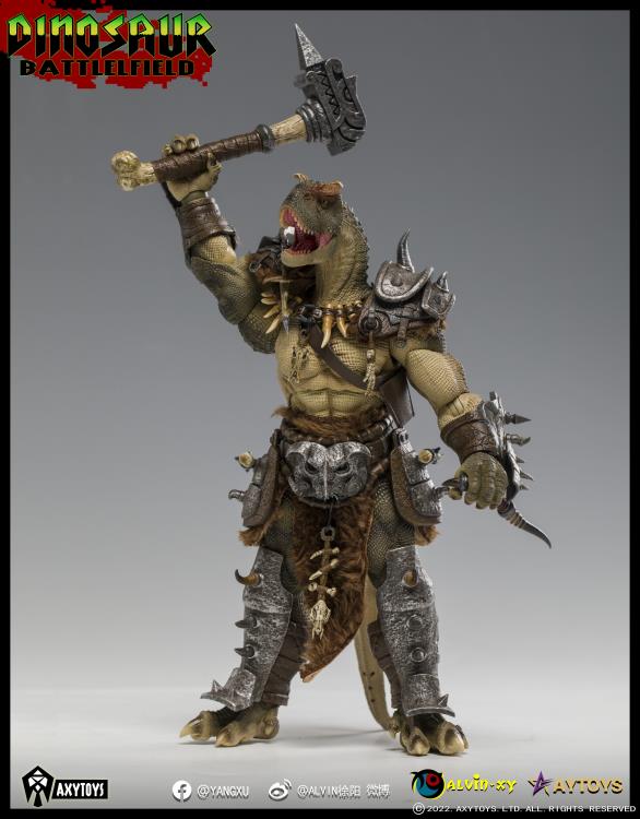 AxyToys 1/12 Scale 7.87 Inch Dinosaur Action Figure - Carnotaurus Warrior Veteran Soldier for Collectors | Battlefield Scenes, Diorama Displays & Toy Photography