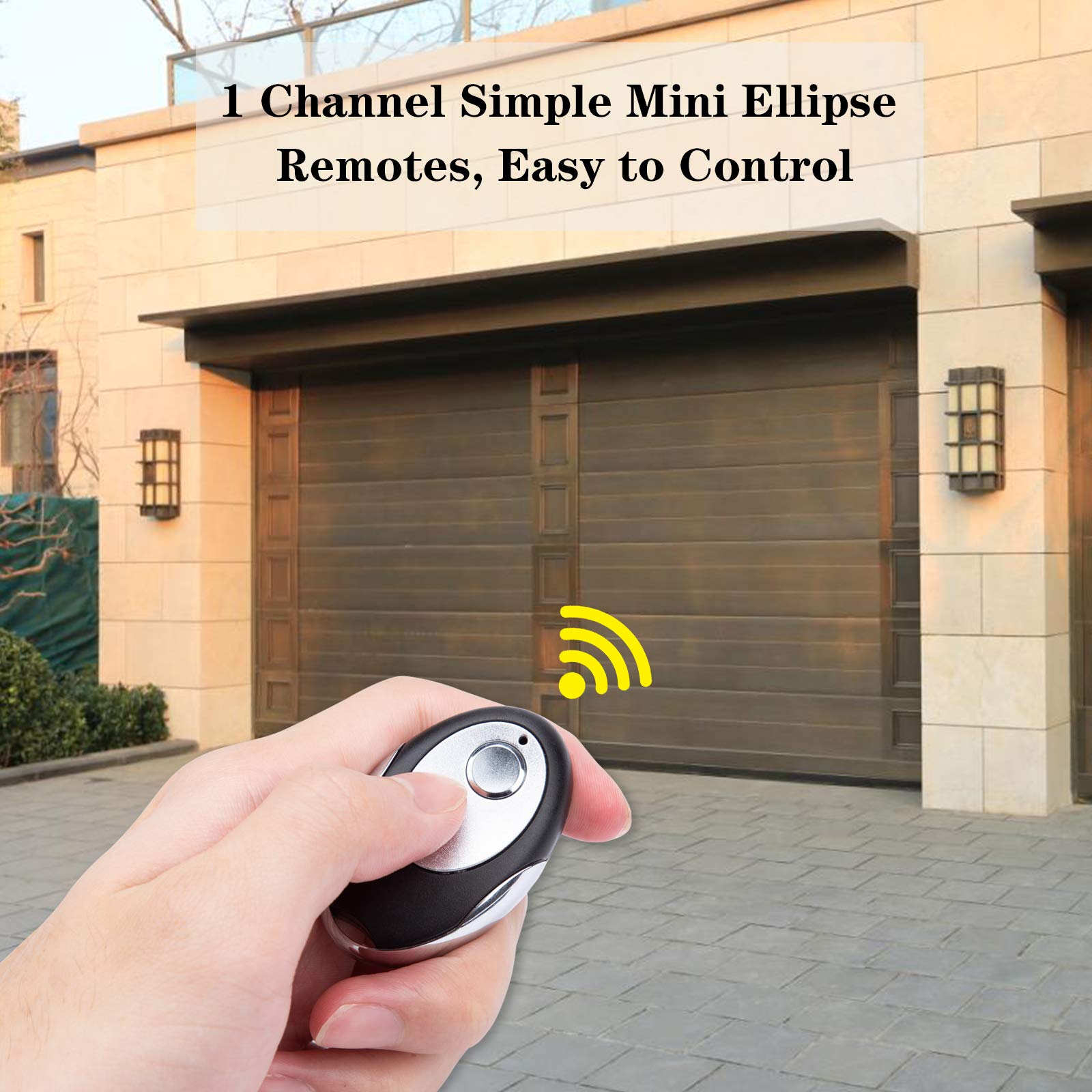 LAWOHO Universal Garage Door Opener Remote Keychain - Yellow Learn Button, Compatible with LiftMaster 891LM 893LM 950ESTD 953ESTD - Easy Home & Car Access Control for Secure Entry