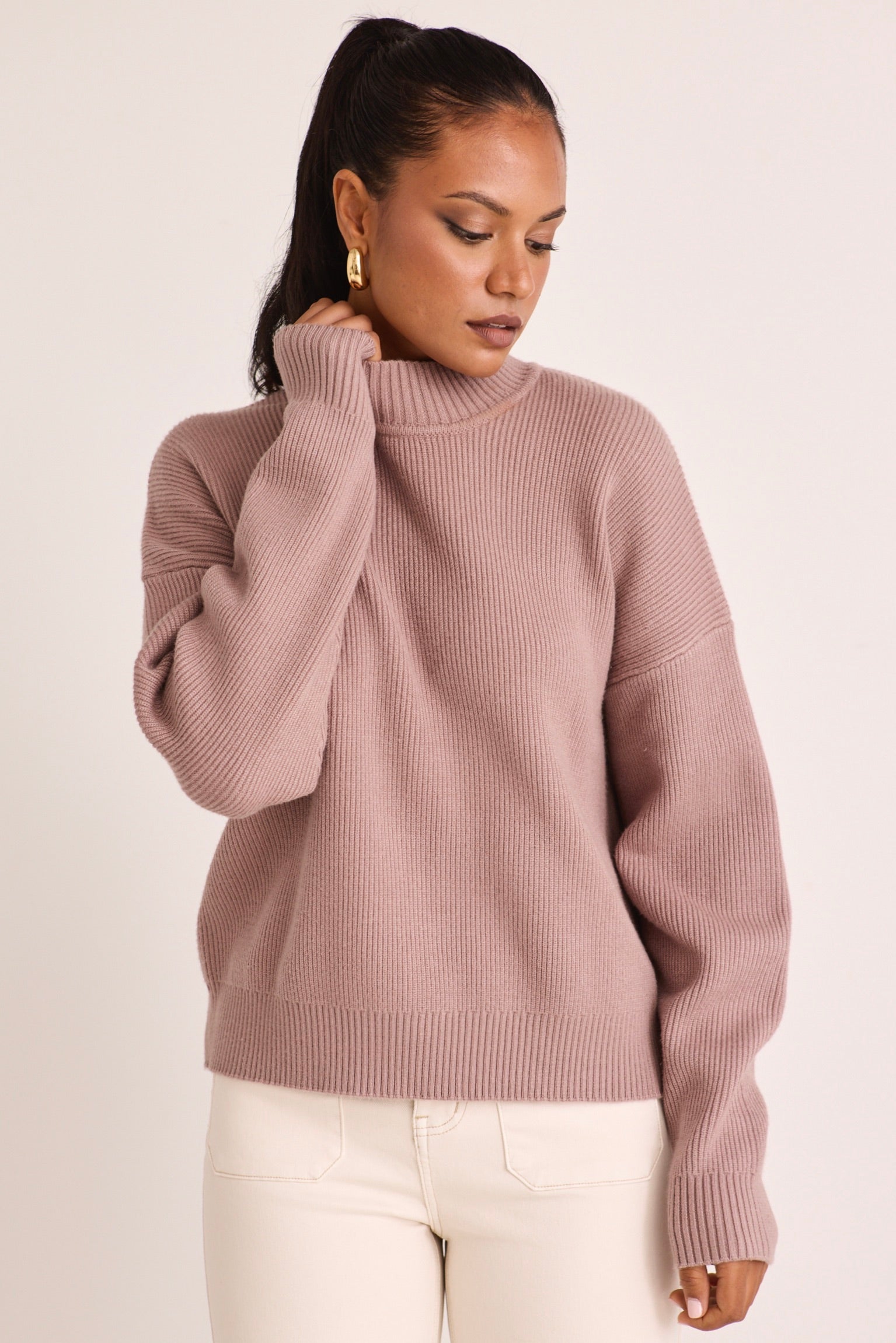 Snowfall Pumice Knit Jumper for Women - Cozy Winter Sweater with Soft Texture - Perfect for Casual Outfits, Office Wear & Holiday Gatherings