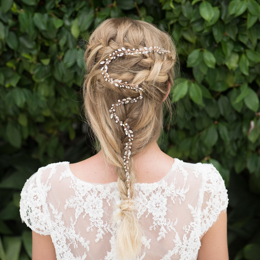Elegant Blush Promise Rose Gold Crystal Headband - Perfect for Weddings, Prom & Special Occasions