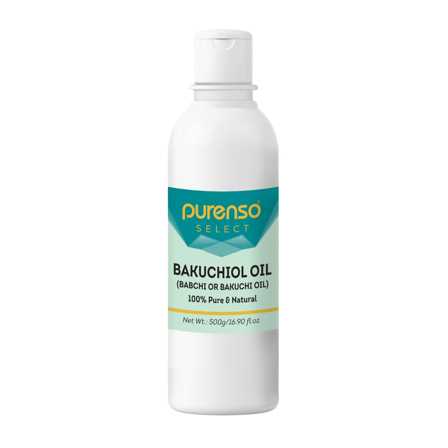 Pure Purenso Select Bakuchiol Oil (Babchi Oil) - 500g | Natural Skincare for Anti-Aging, Acne & Hyperpigmentation | Vegan, Cruelty-Free Facial Serum for Glowing Skin | Perfect for Night Routine & Sensitive Skin Care